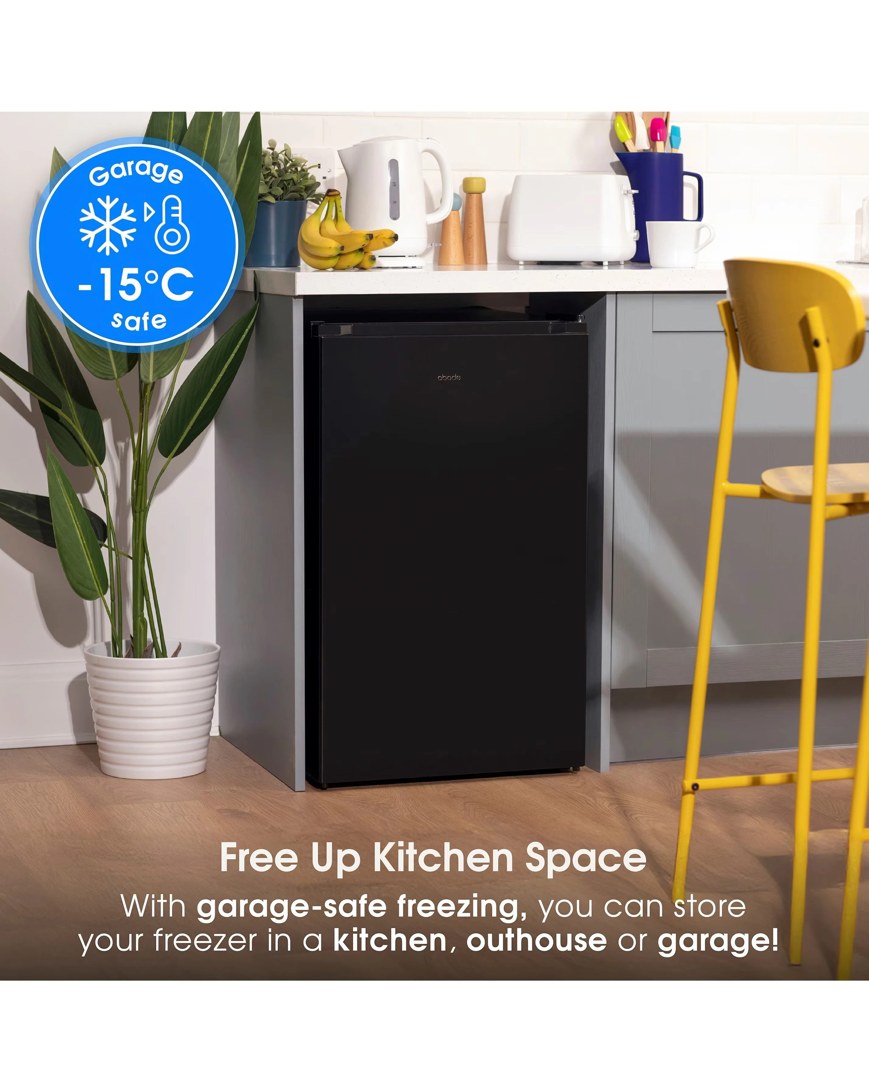 Abode A85UCFZ482E1B 50cm Undercounter Freezer - Black 4 Abode A85UCFZ482E1B 50cm Undercounter Freezer - Black