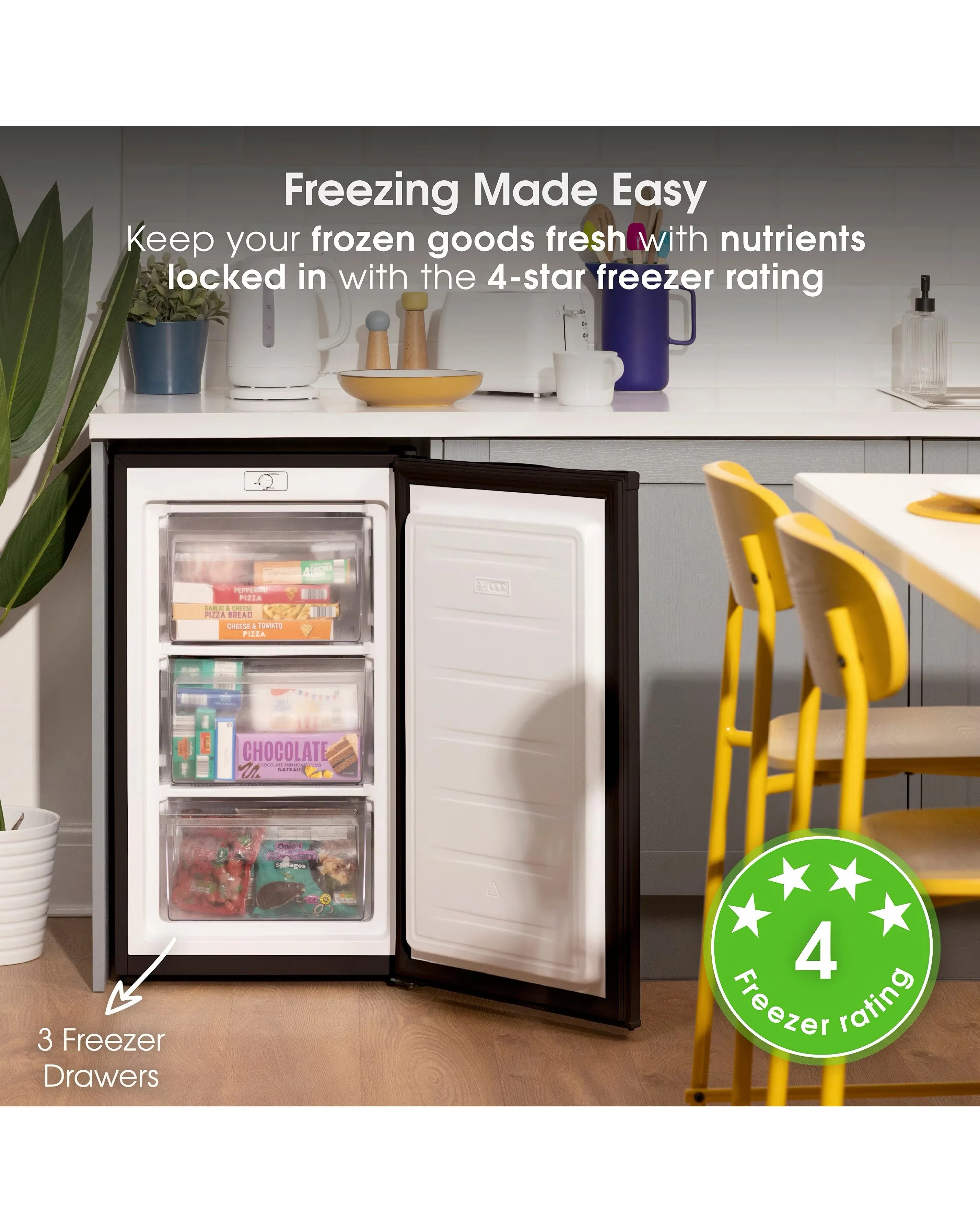 Abode A85UCFZ482E1B 50cm Undercounter Freezer - Black 6 Abode A85UCFZ482E1B 50cm Undercounter Freezer - Black