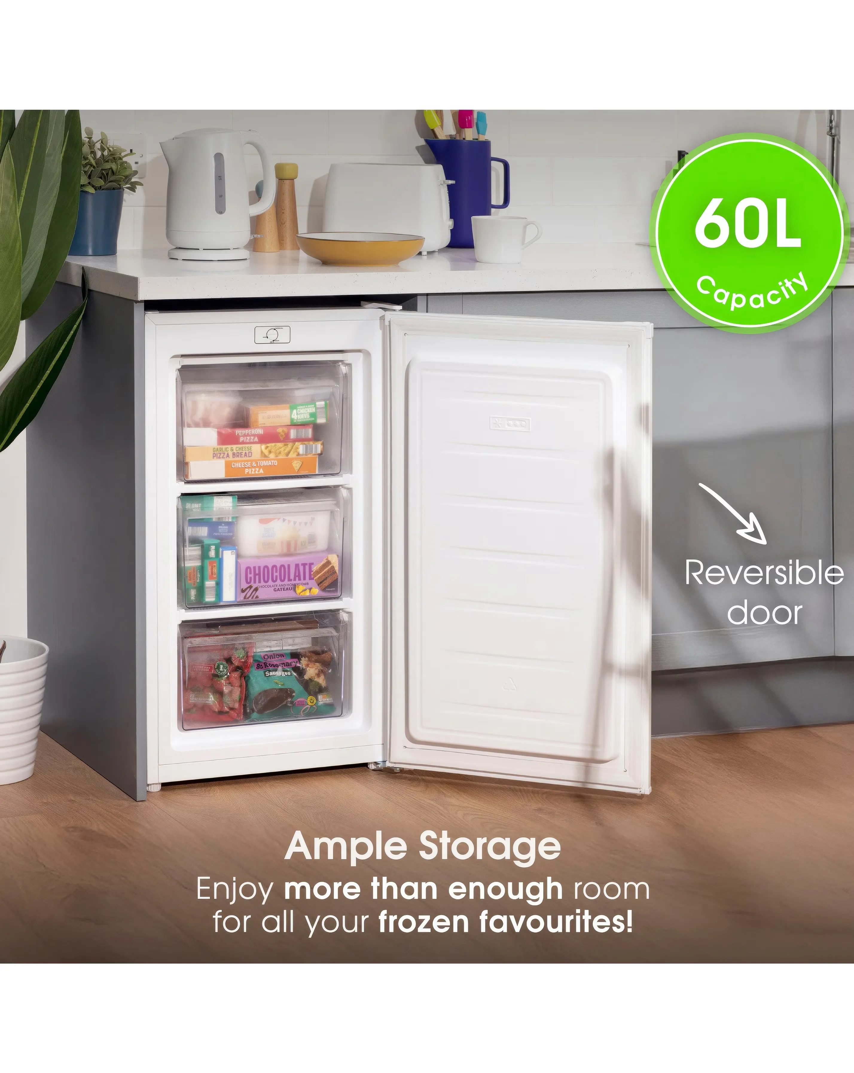 Abode A85UCFZ482E1W 50cm Undercounter Freezer - White 5 Abode A85UCFZ482E1W 50cm Undercounter Freezer - White