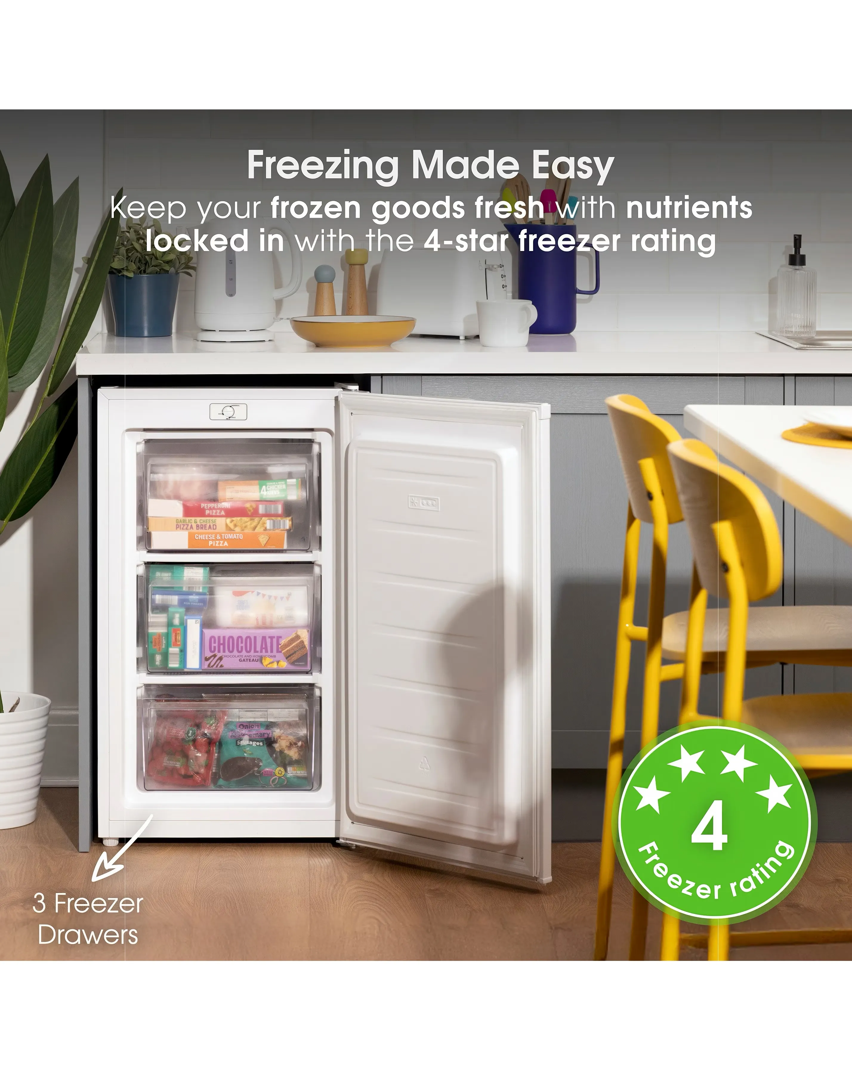 Abode A85UCFZ482E1W 50cm Undercounter Freezer - White 6 Abode A85UCFZ482E1W 50cm Undercounter Freezer - White