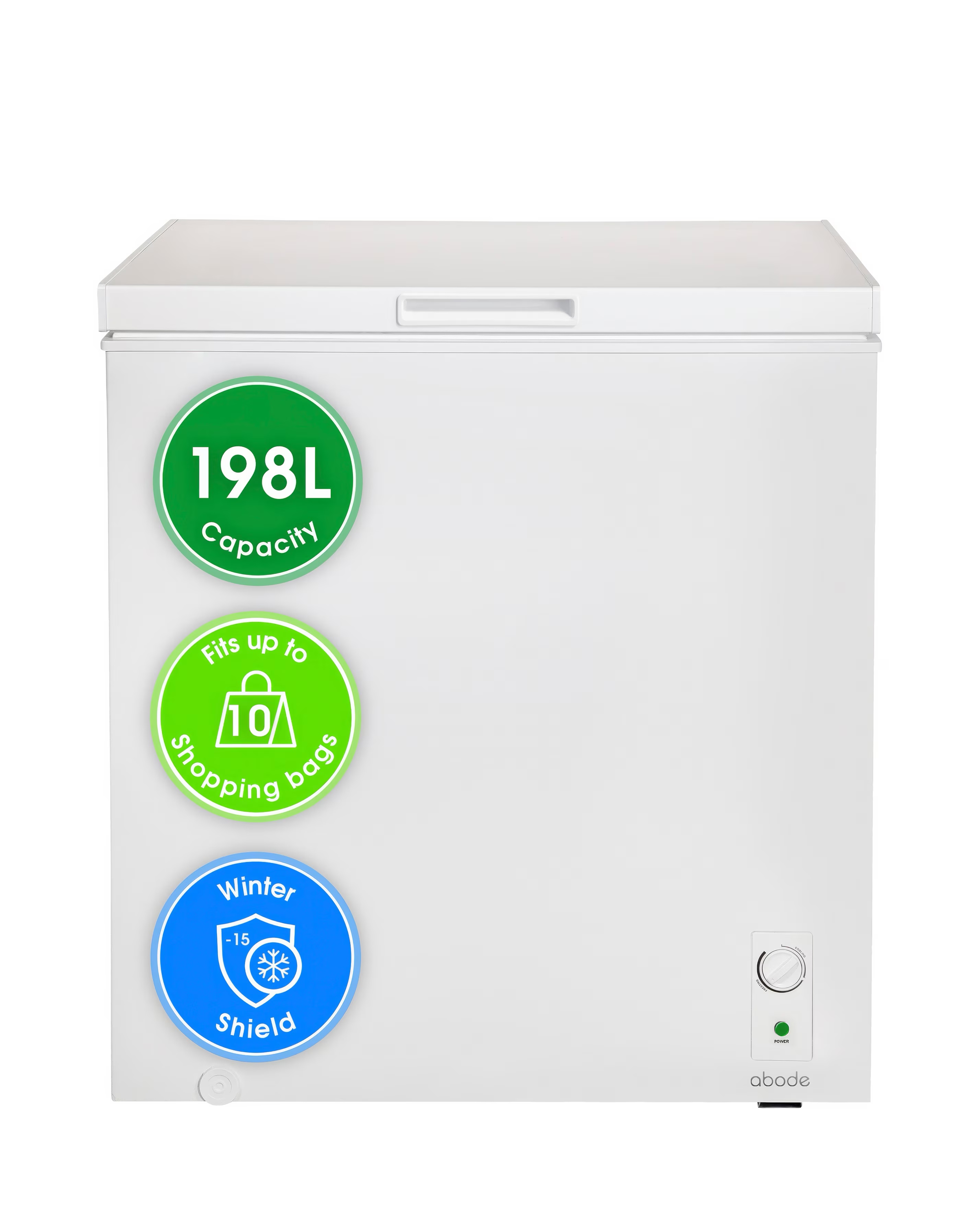 Abode A198CF0E1W 198L Chest Freezer - White