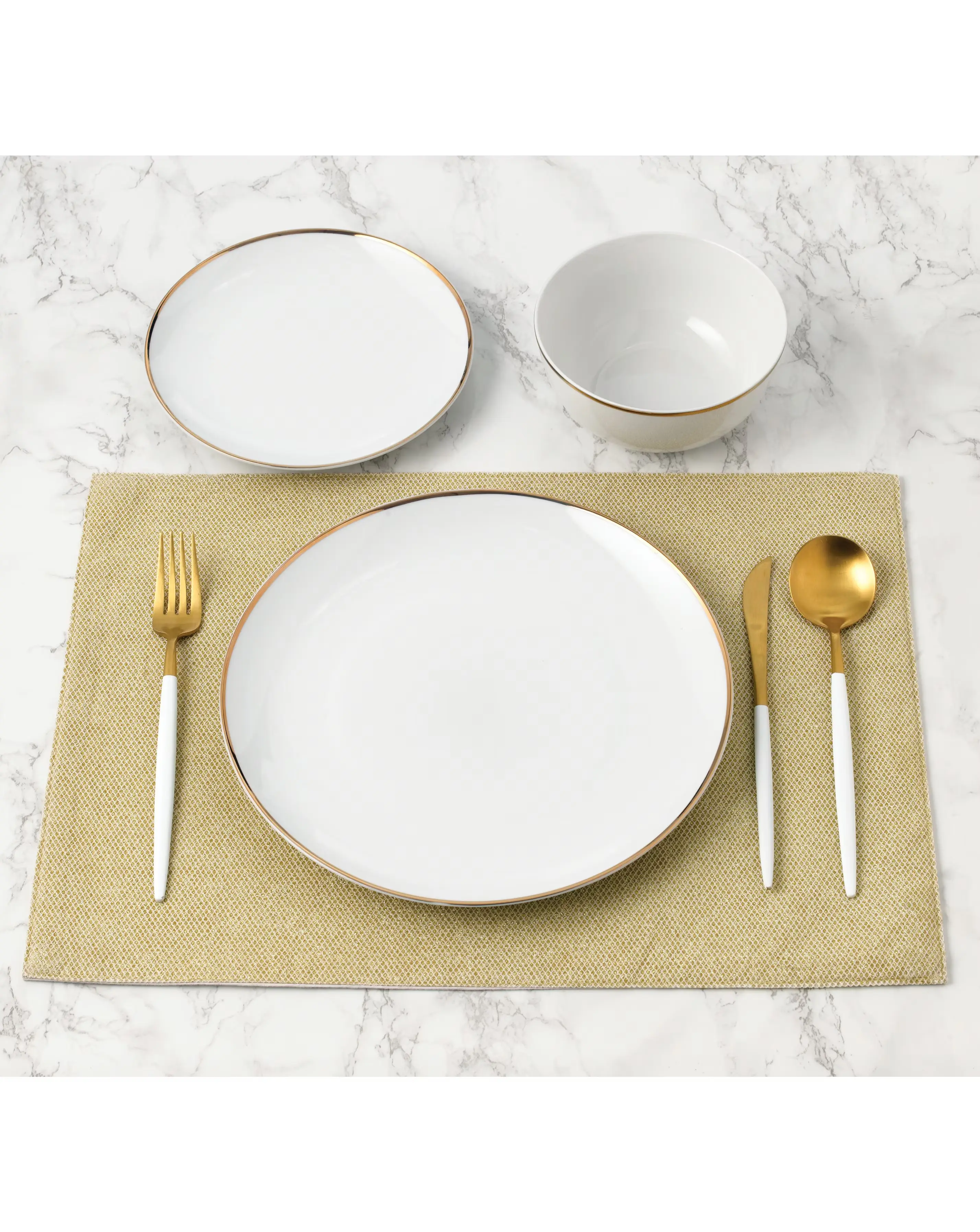 Waterside Goldline 12 Piece Dinner Set 4 Waterside Goldline 12 Piece Dinner Set