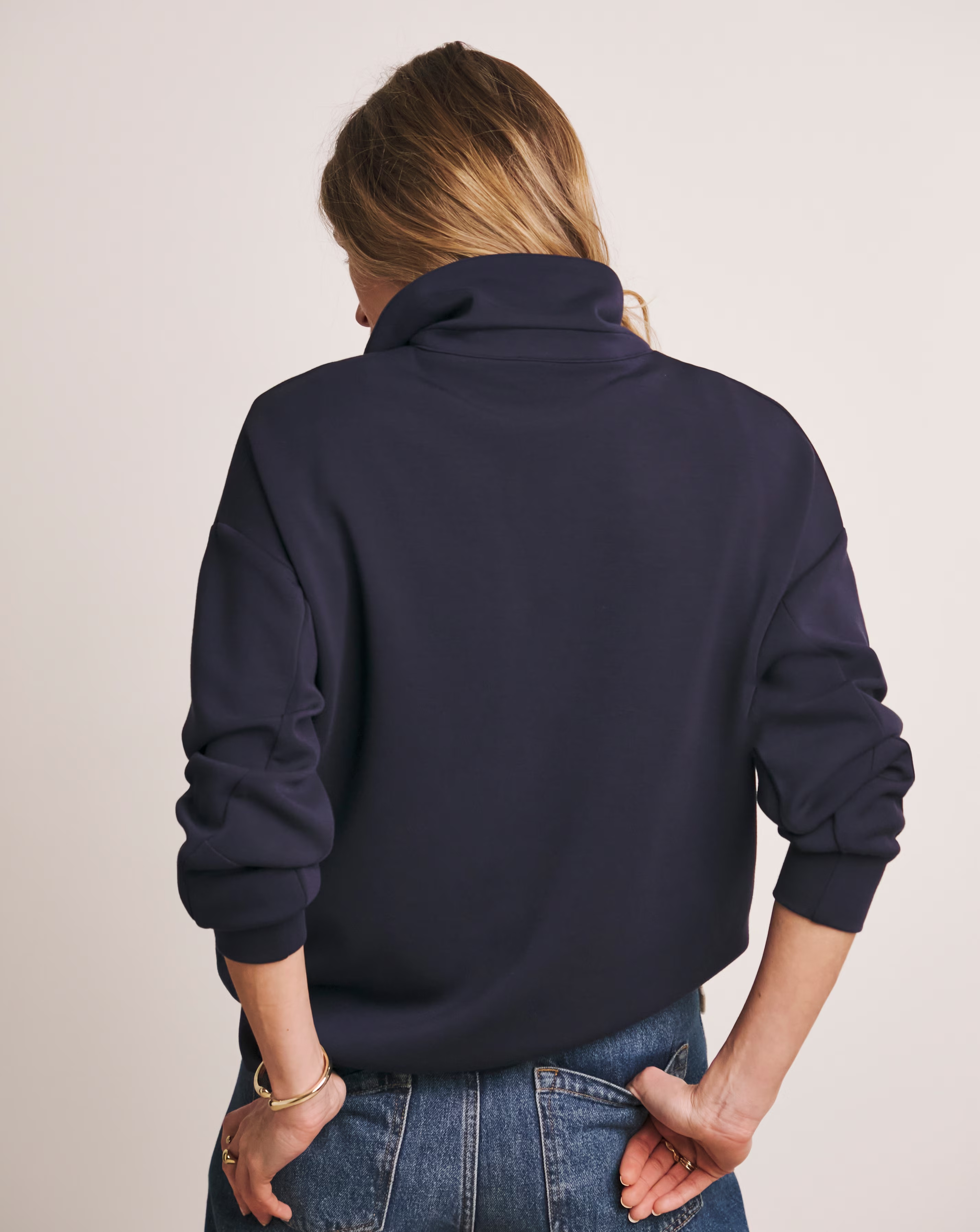 Anthology Navy Collared Modal Sweatshirt 4 Anthology Navy Collared Modal Sweatshirt