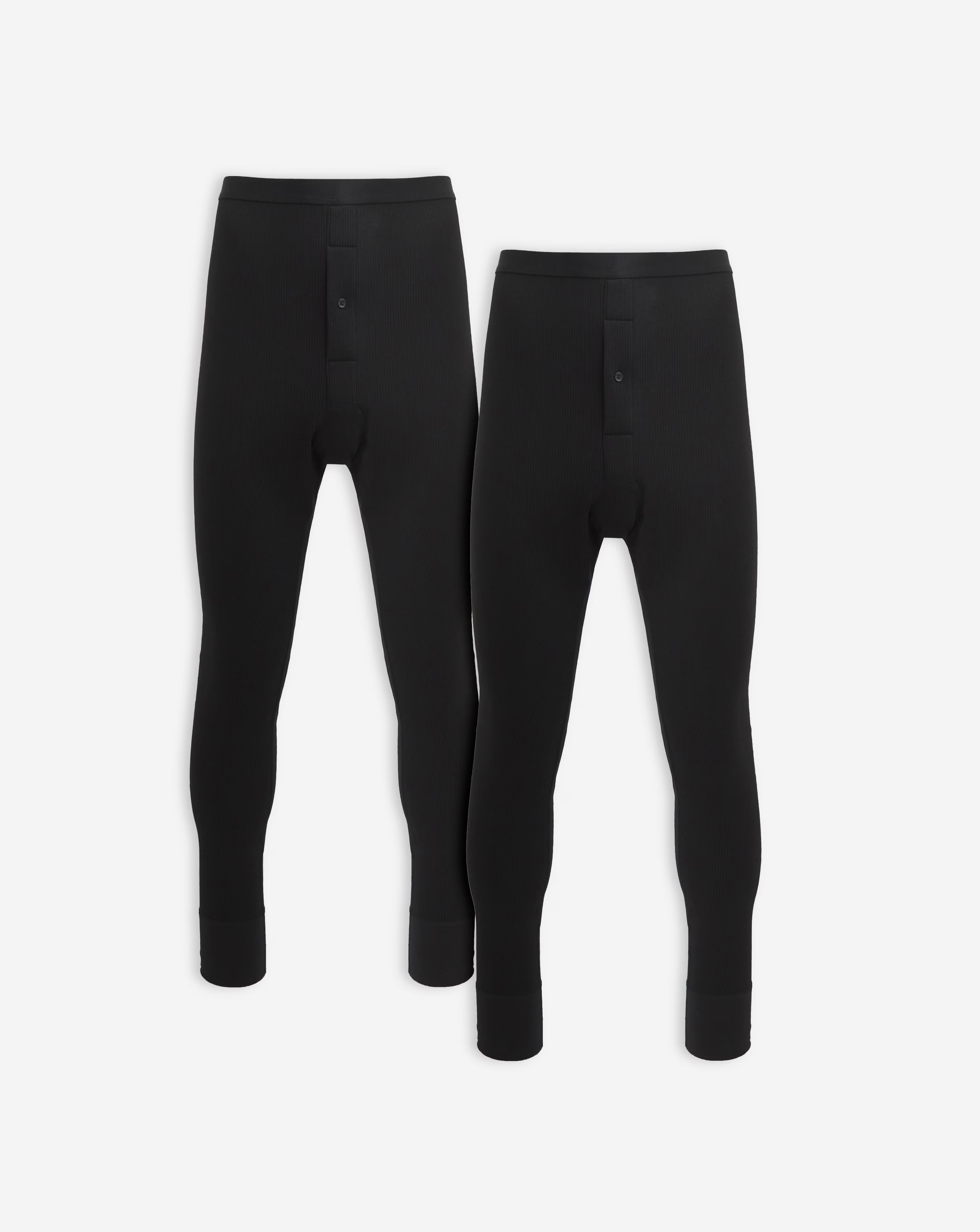 2 Pack Black Thermal Long Johns 4 2 Pack Black Thermal Long Johns