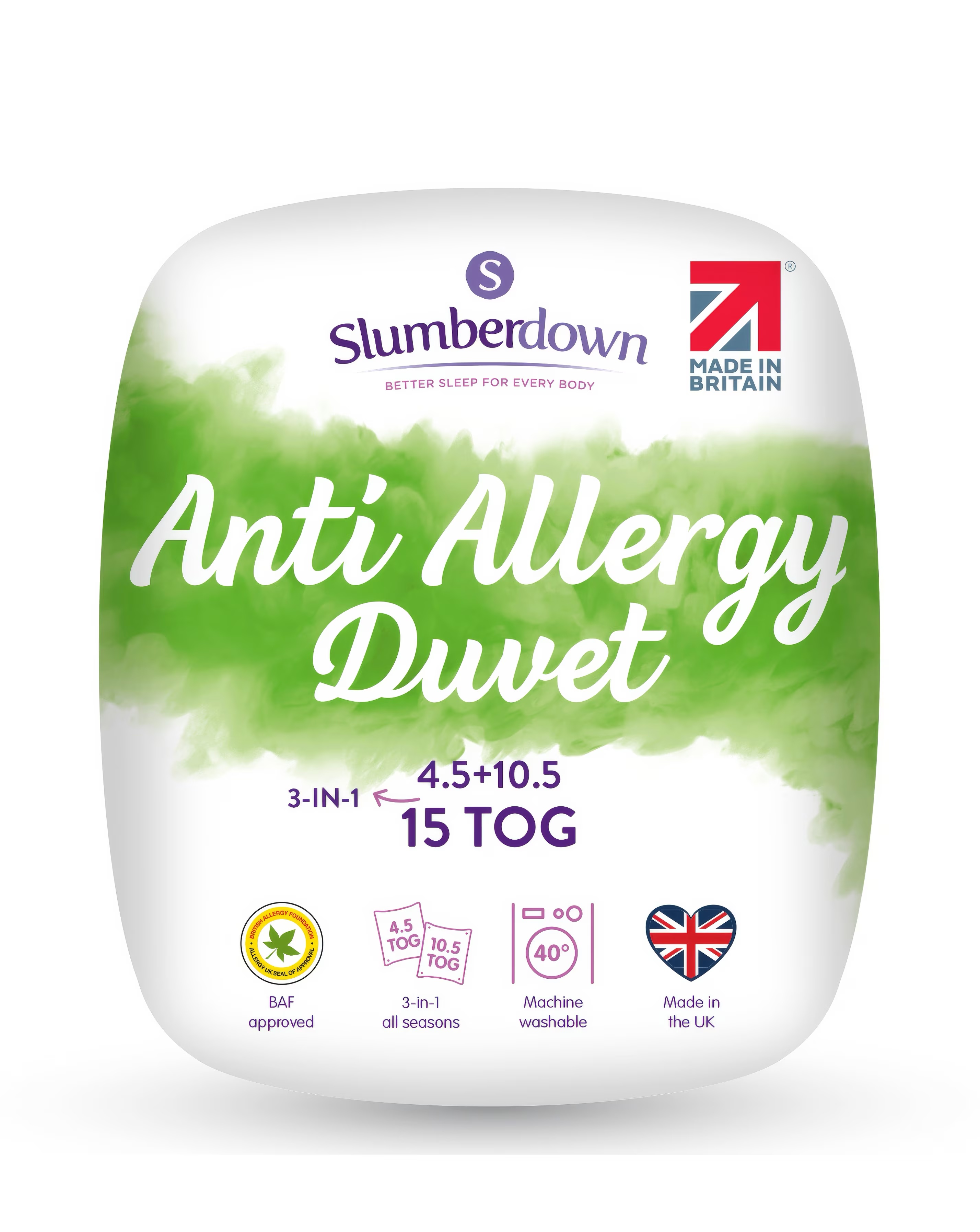 Slumberdown Anti Allergy All Seasons 15 Tog Duvet