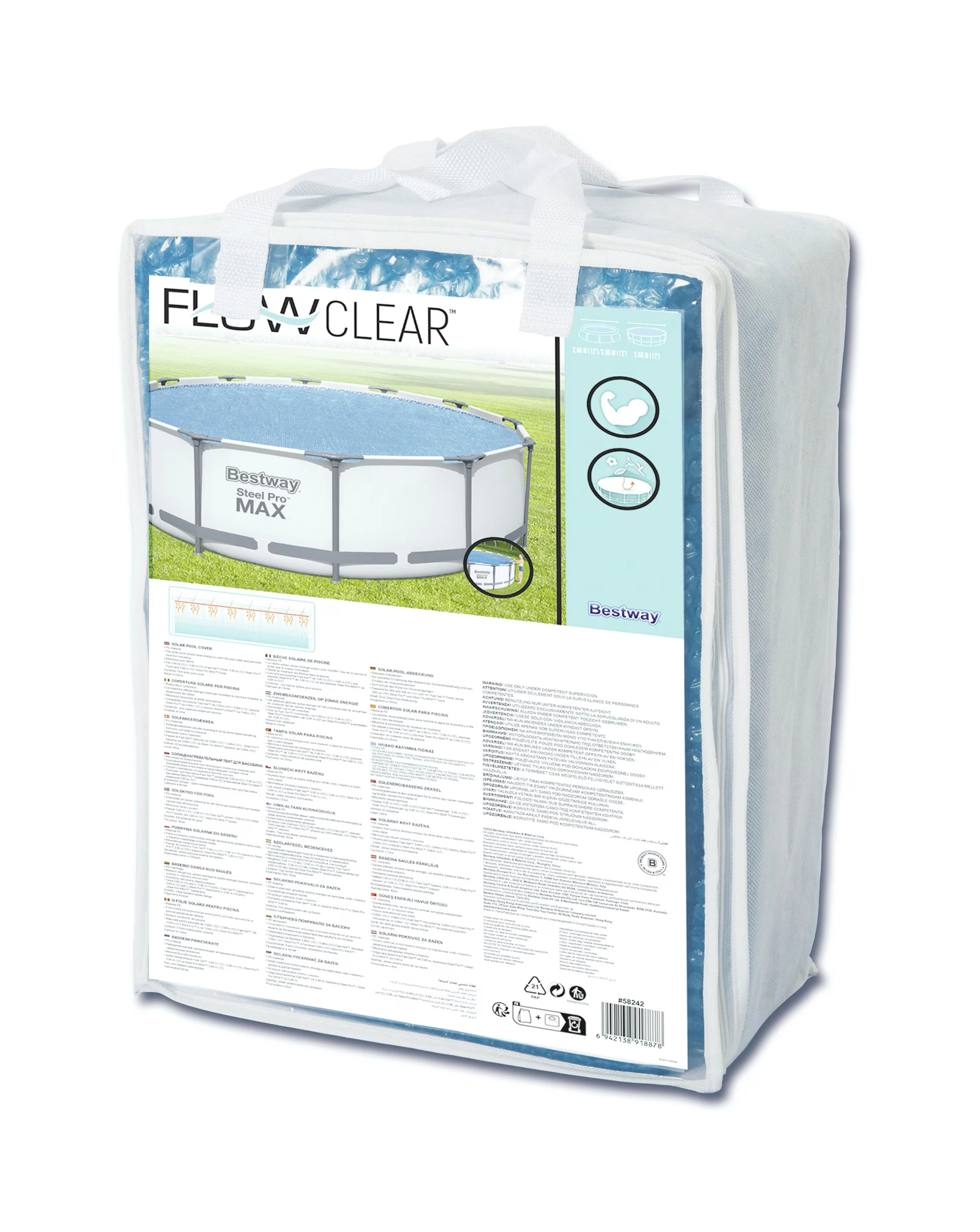 Bestway Flowclear 12ft Solar Pool Cover 7 Bestway Flowclear 12ft Solar Pool Cover