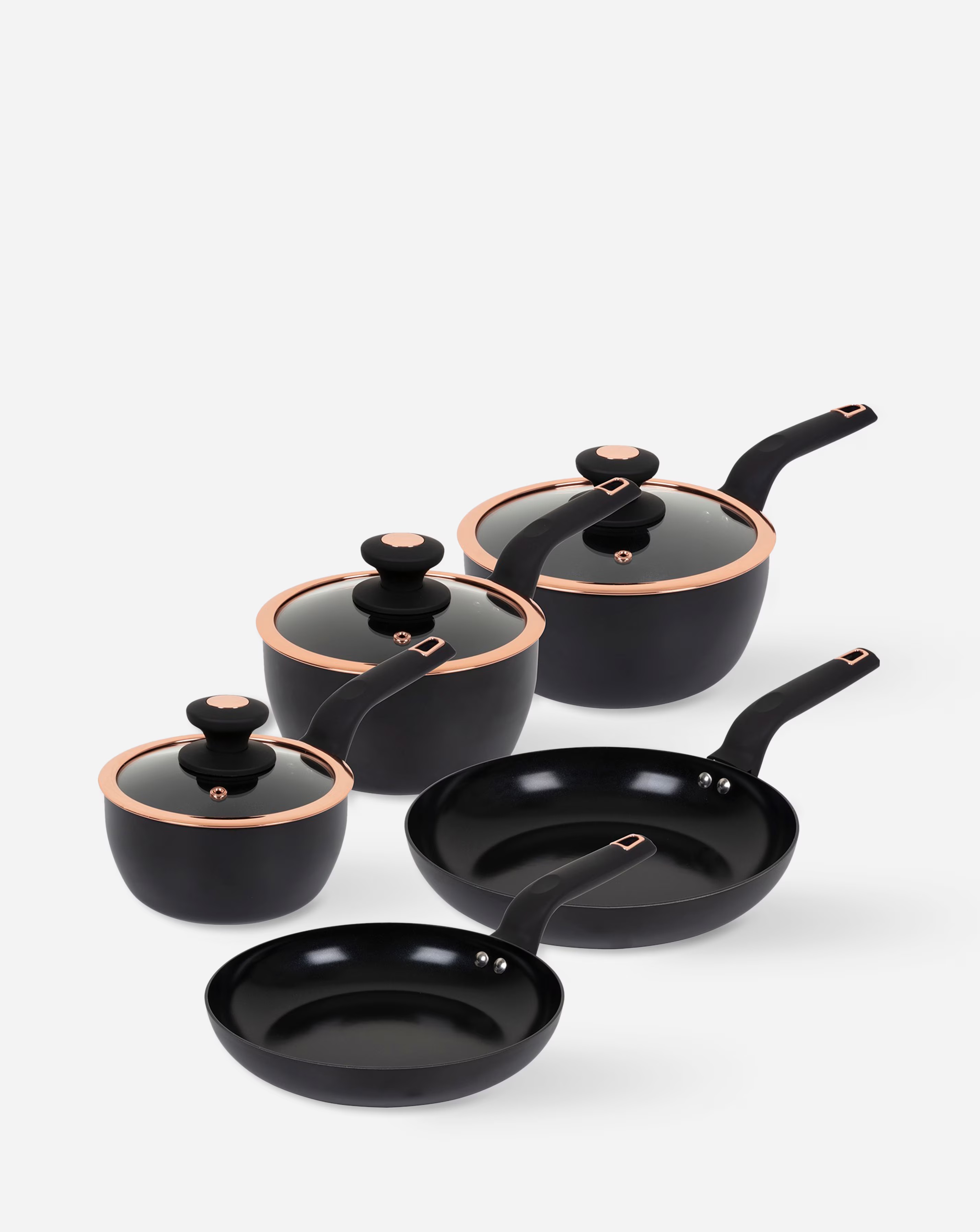 Tower Cavaletto Cookware 6 Piece Set Black 1 Tower Cavaletto Cookware 6 Piece Set Black