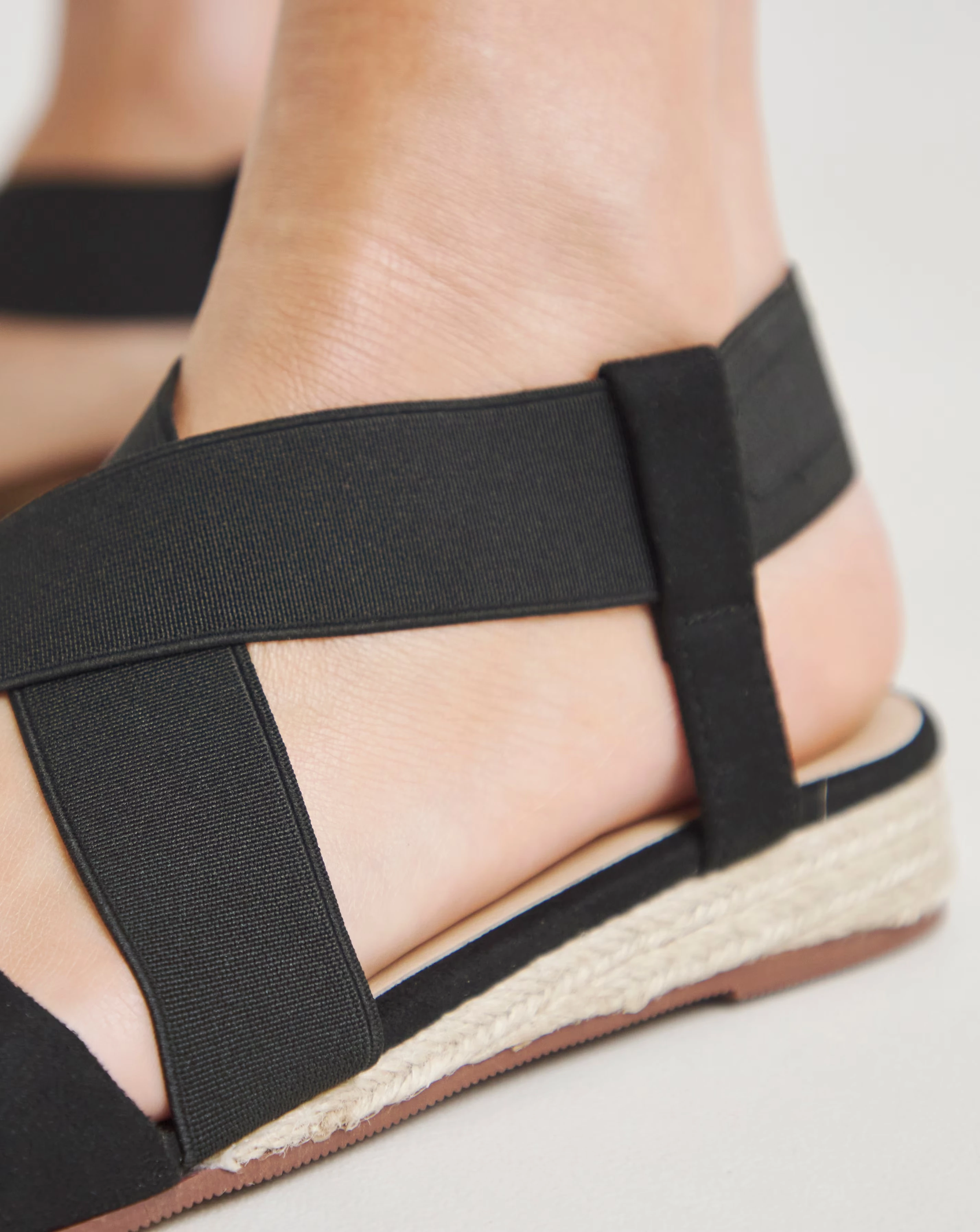 Dia Elasticated Low Wedge Espadrilles - Wide Fit (E) 3 Dia Elasticated Low Wedge Espadrilles - Extra Wide Fit (EEE)