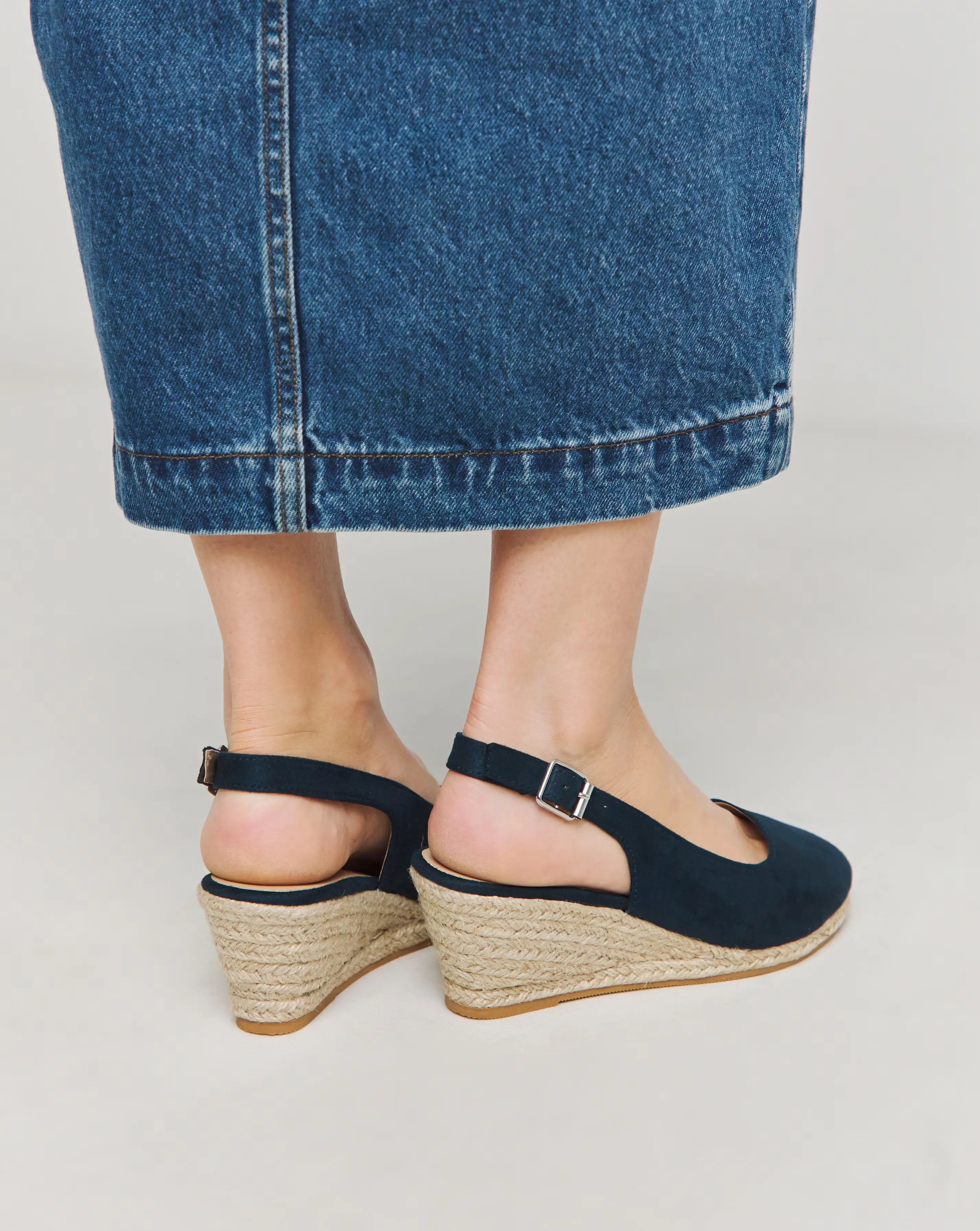 Miami Wedge Espadrille Slingback Sandals - Extra Wide Fit (EEE) 4 Miami Wedge Espadrille Slingback Sandals - Extra Wide Fit (EEE)