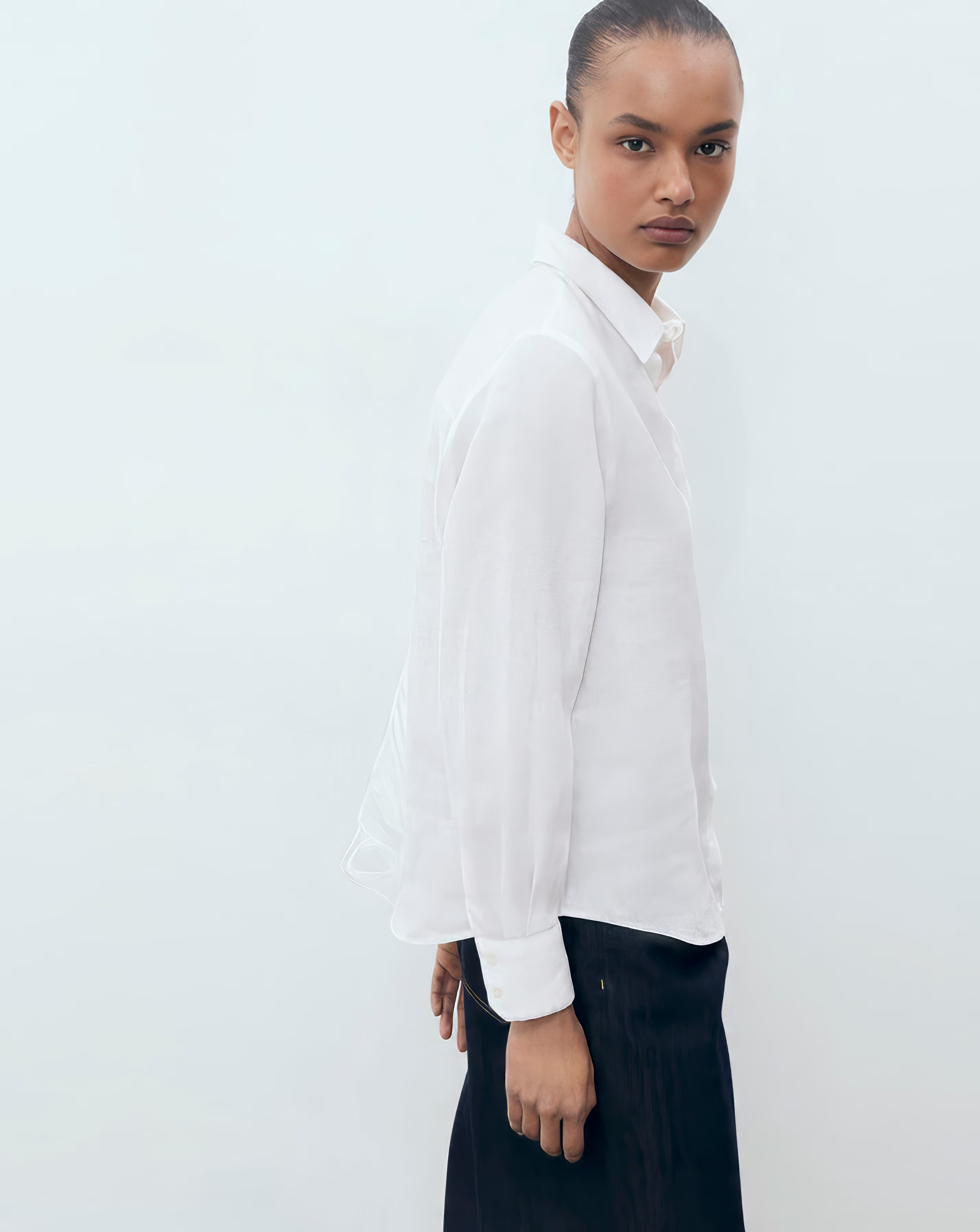 Mango White Long Sleeve Shirt 2 Mango White Long Sleeve Shirt
