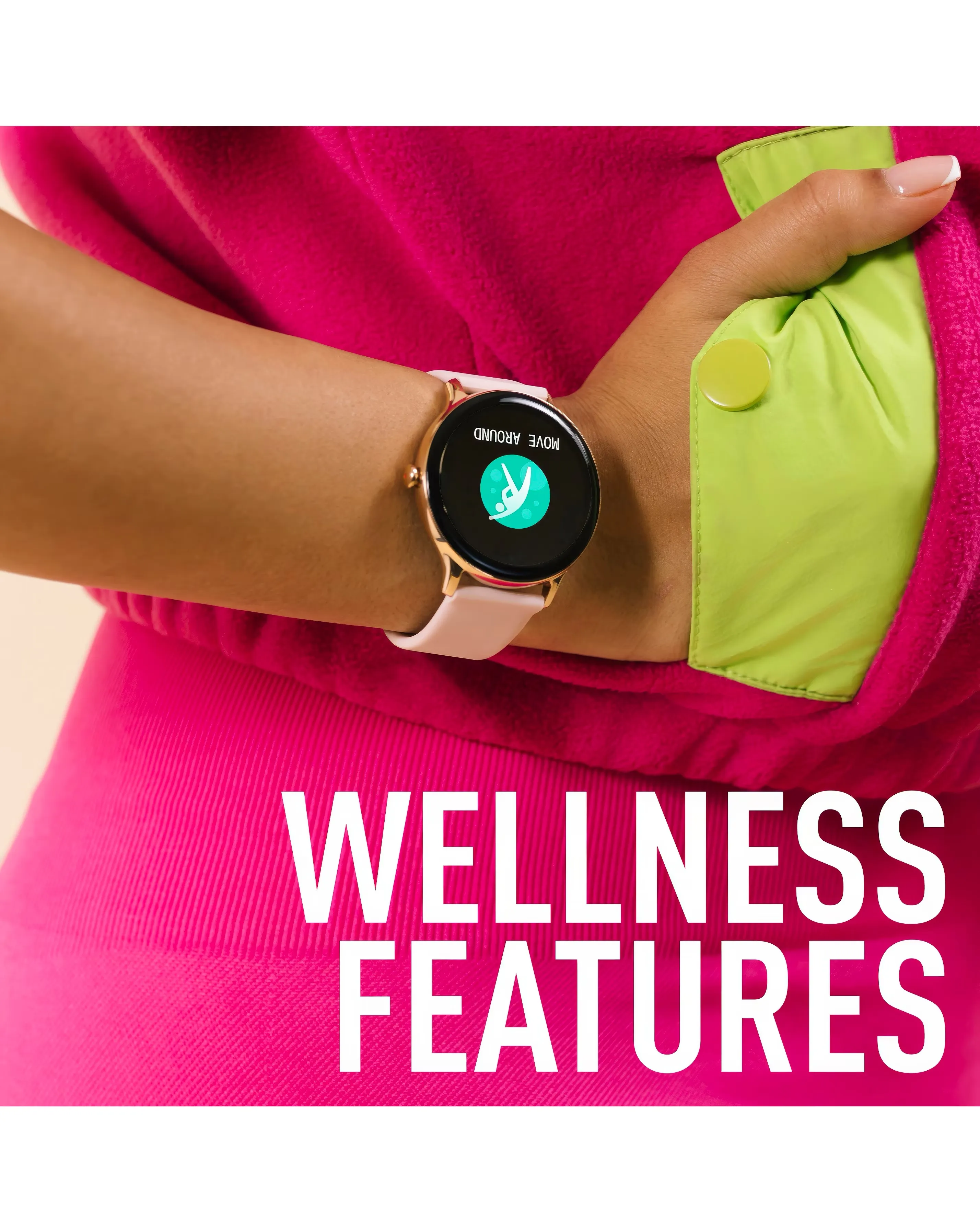 Reflex Active Series 22 Silicone Calling Strap Smart Watch - Pink 2 Reflex Active Series 22 Silicone Calling Strap Smart Watch - Pink