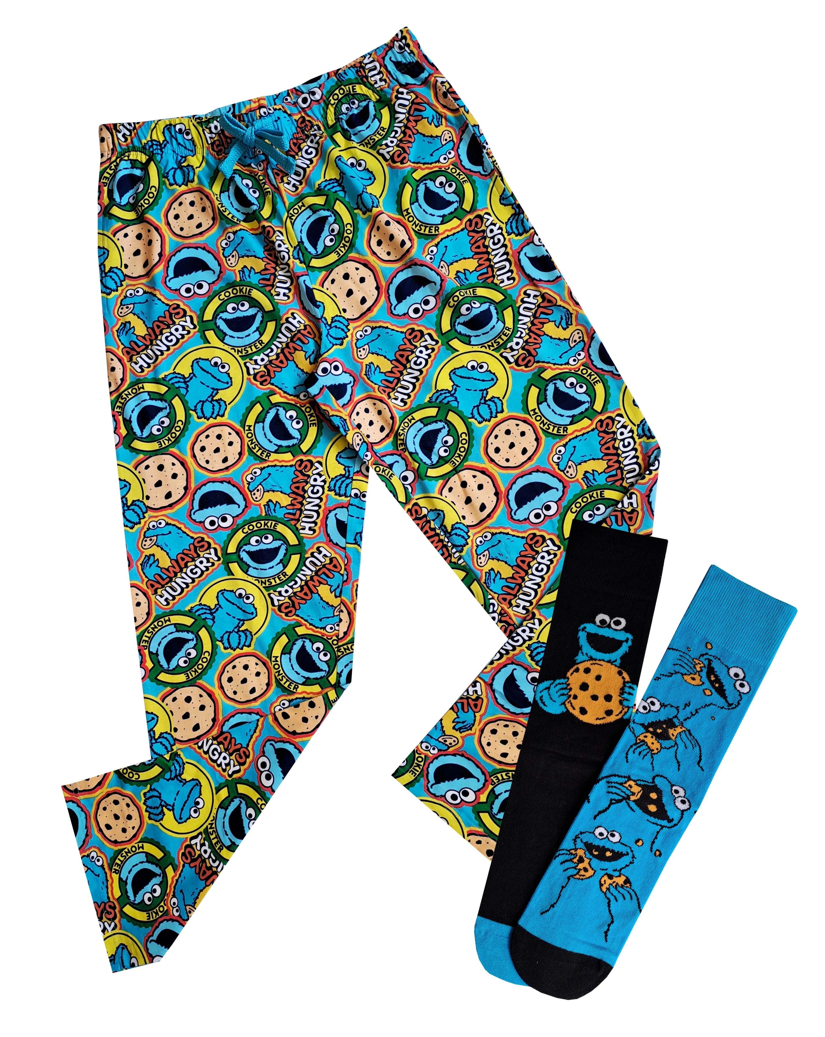 Cookie Monster Loungepant & 2pk Socks 1 Cookie Monster Loungepant & 2pk Socks