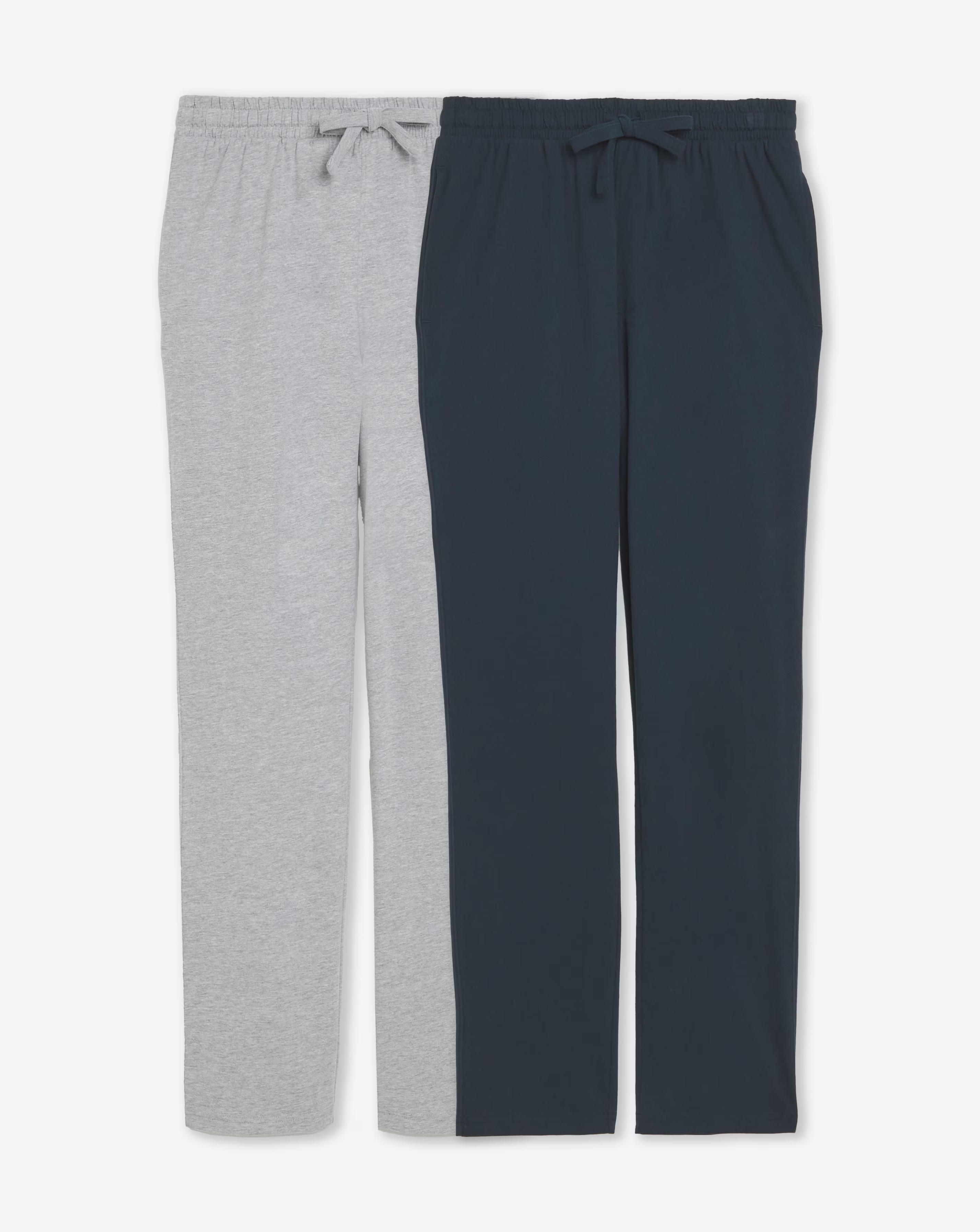2 Pack Open Hem Lounge Joggers- Grey/Navy 2 2 Pack Open Hem Lounge Joggers- Grey/Navy