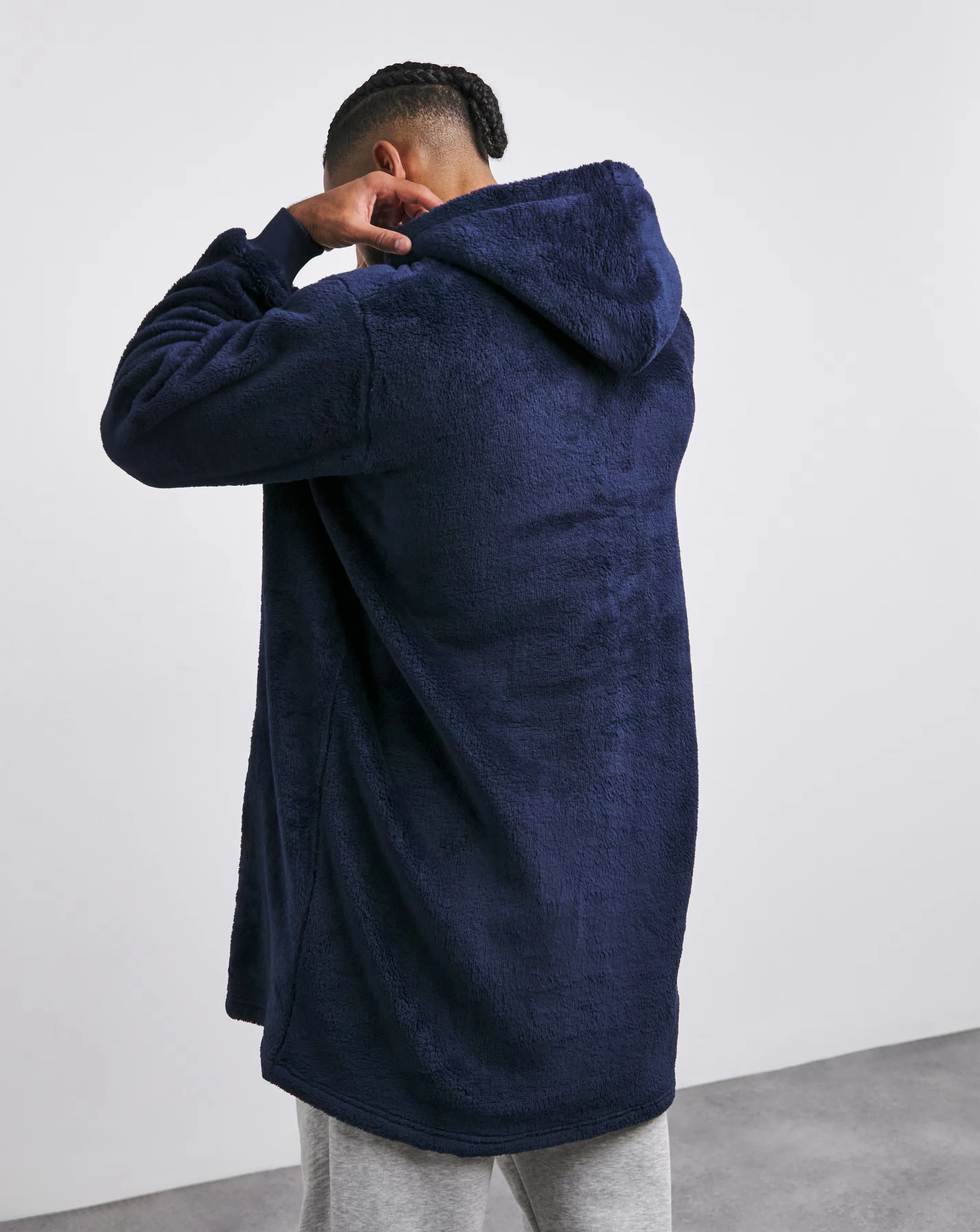 Navy Oversized Fleece Hoodie 3 Navy Oversized Fleece Hoodie