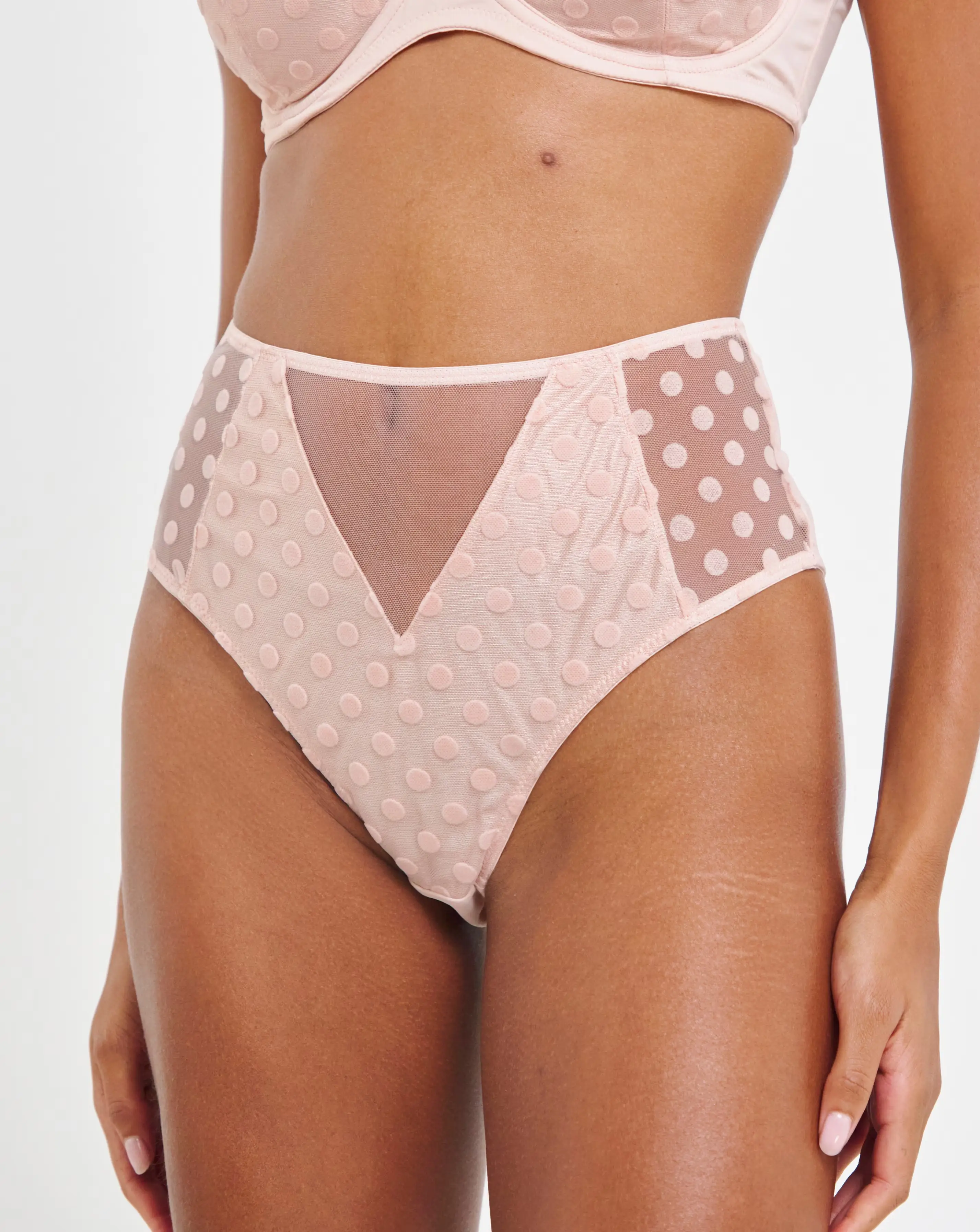 Pretty Secrets (2 Pack) Hannah Everyday Spot Mesh Briefs Black/Blush 2 Pretty Secrets (2 Pack) Hannah Everyday Spot Mesh Briefs Black/Blush