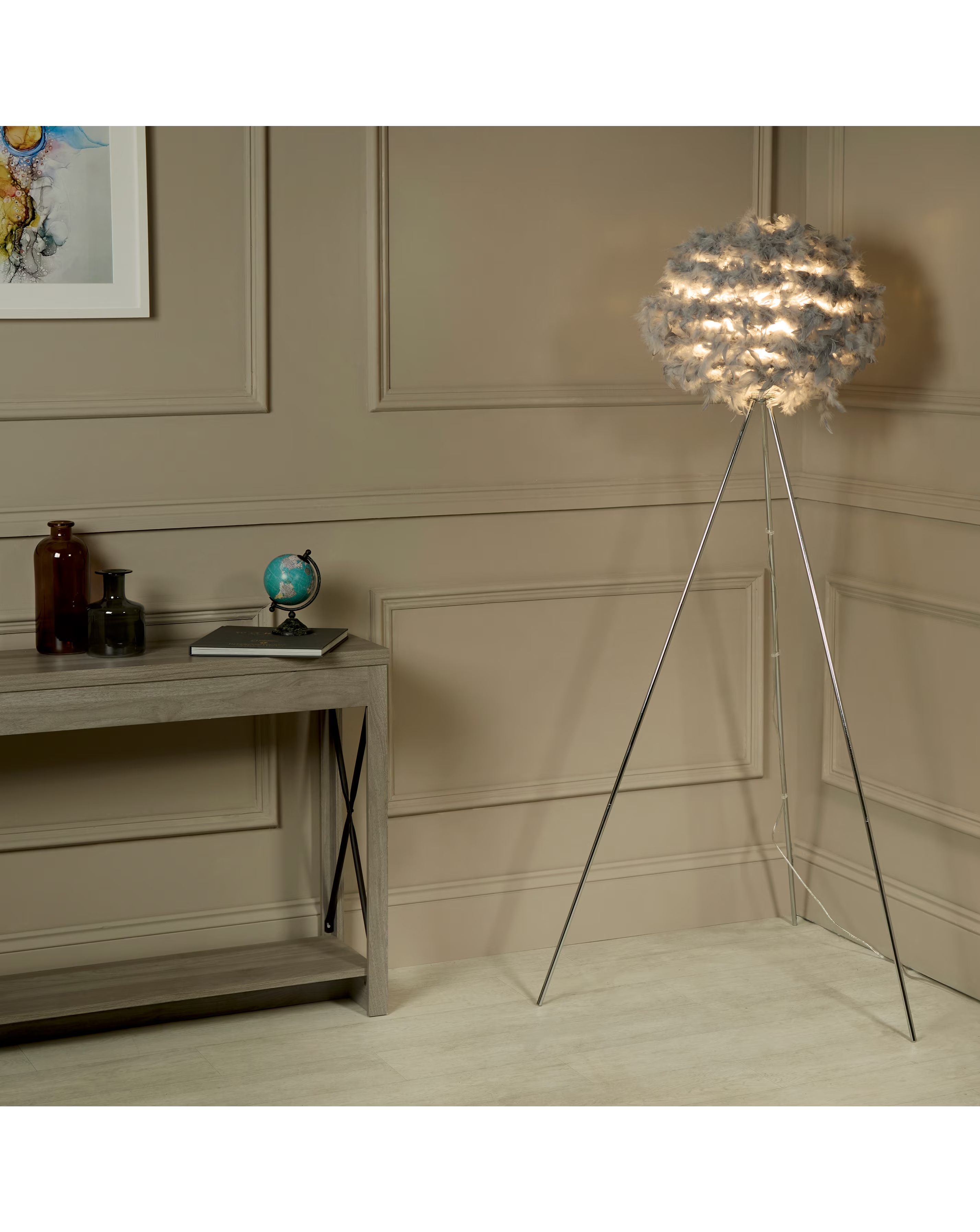 Feather Tripod Floor Lamp 1 Feather Tripod Floor Lamp