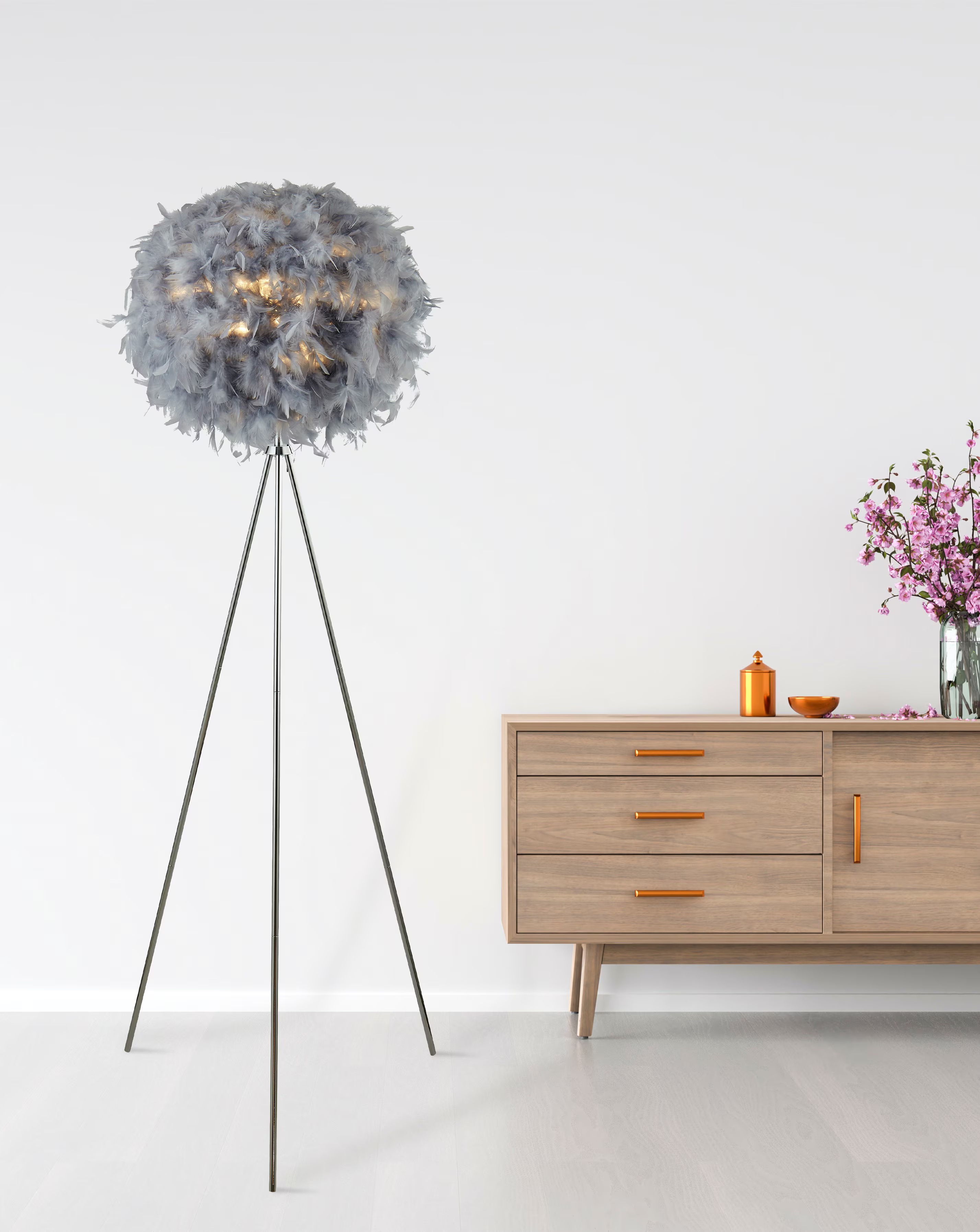 Feather Tripod Floor Lamp 4 Feather Tripod Floor Lamp
