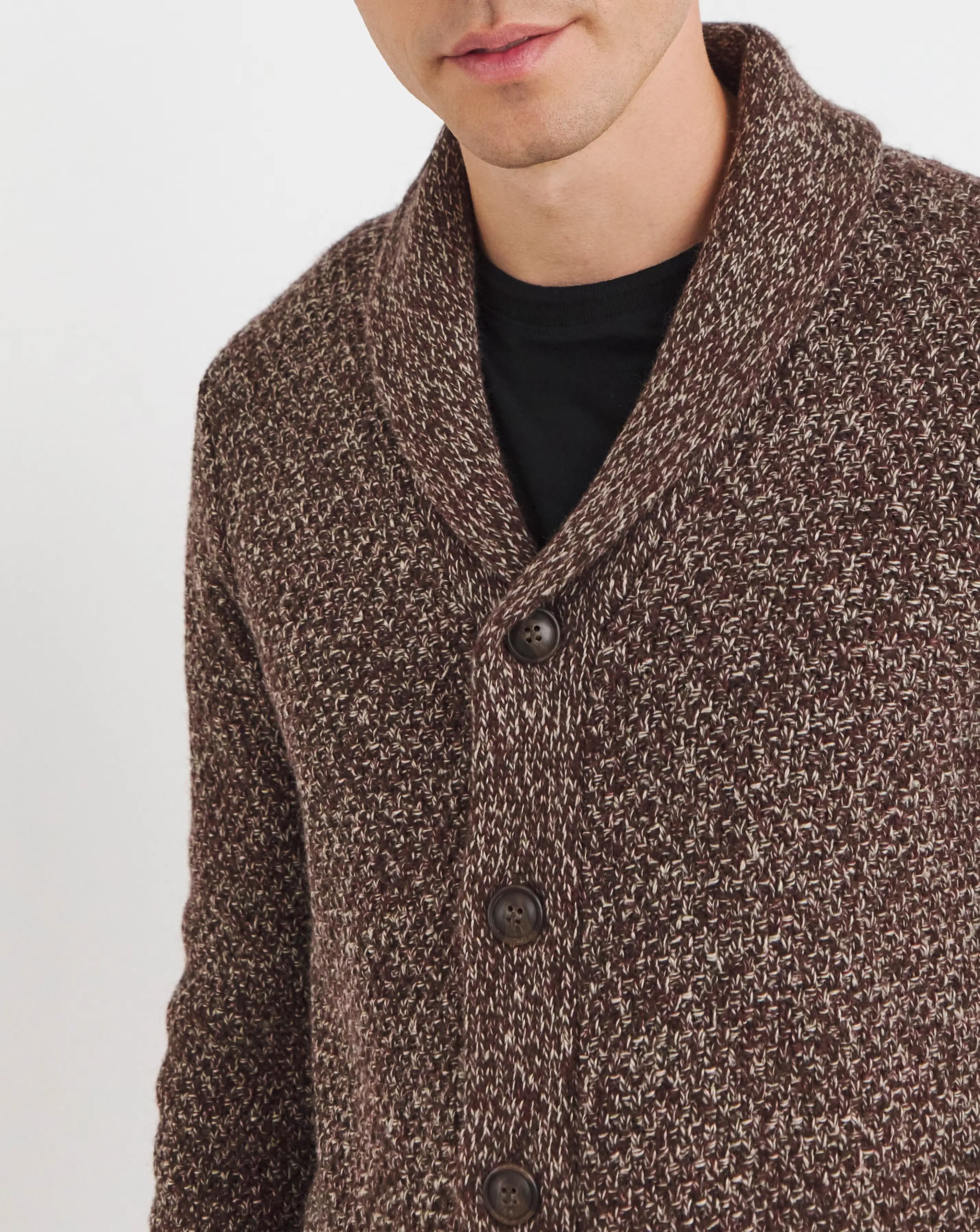 Brown Twist Wool Cardigan 3 Brown Twist Wool Cardigan