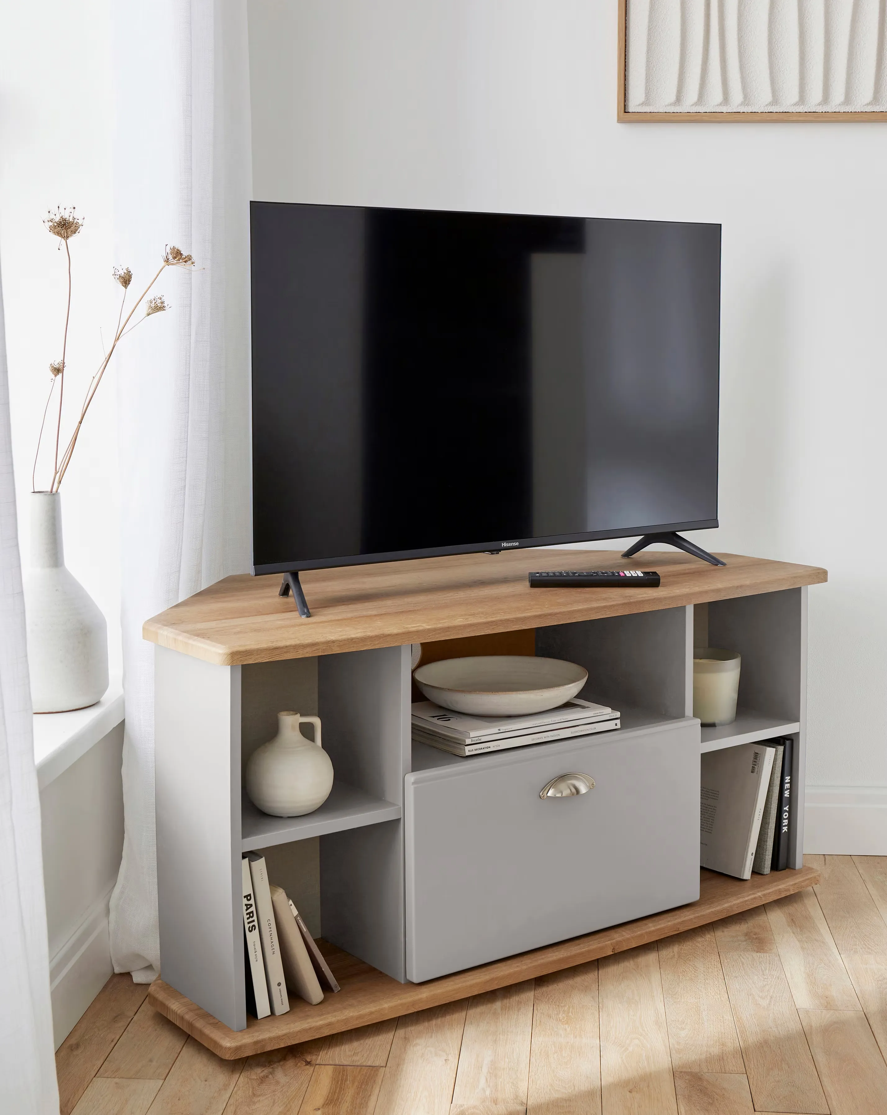 Brooke Ready Assembled Corner TV Unit 1 Brooke Ready Assembled Corner TV Unit