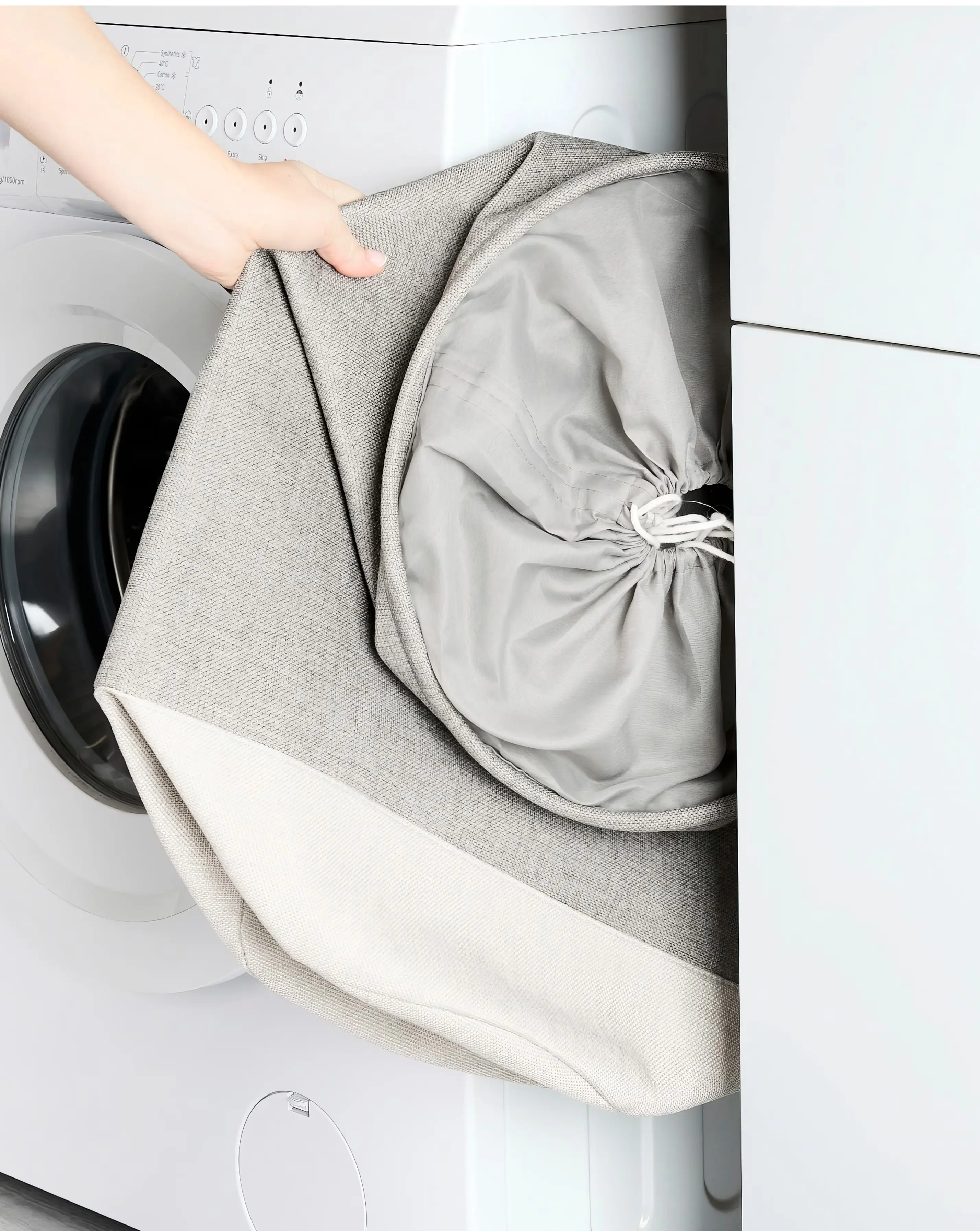 Minky 86L Round Laundry Hamper with Drawstring 4 Minky 86L Round Laundry Hamper with Drawstring