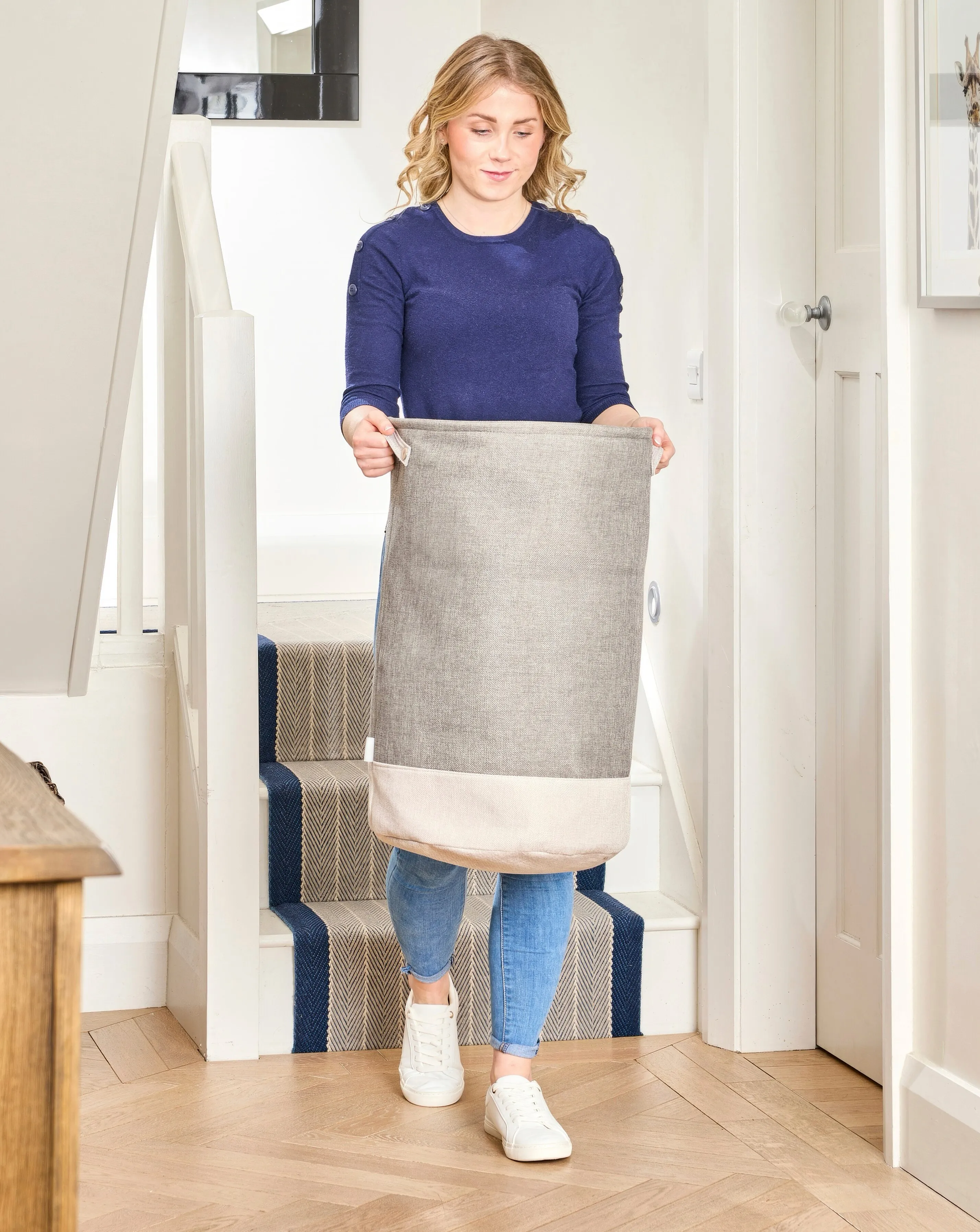 Minky 86L Round Laundry Hamper with Drawstring 5 Minky 86L Round Laundry Hamper with Drawstring