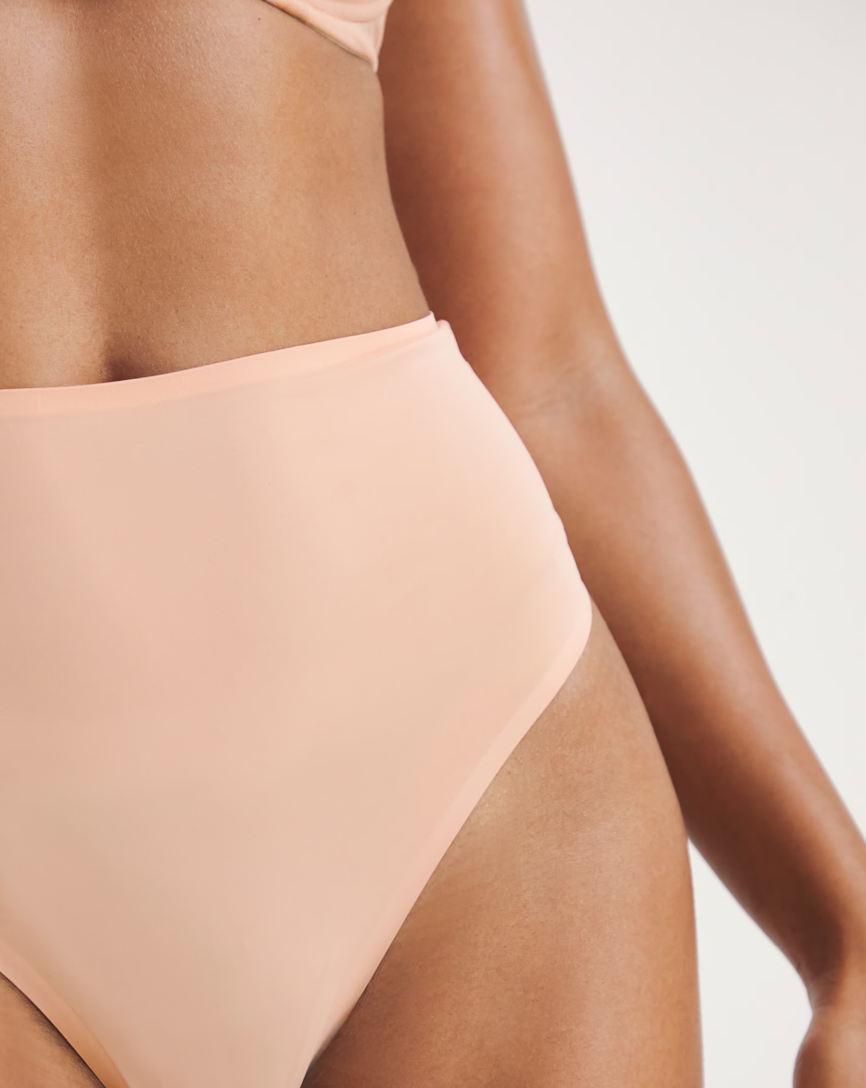 Figleaves Smoothing High Waisted Thong Latte 4 Figleaves Smoothing High Waisted Thong Latte