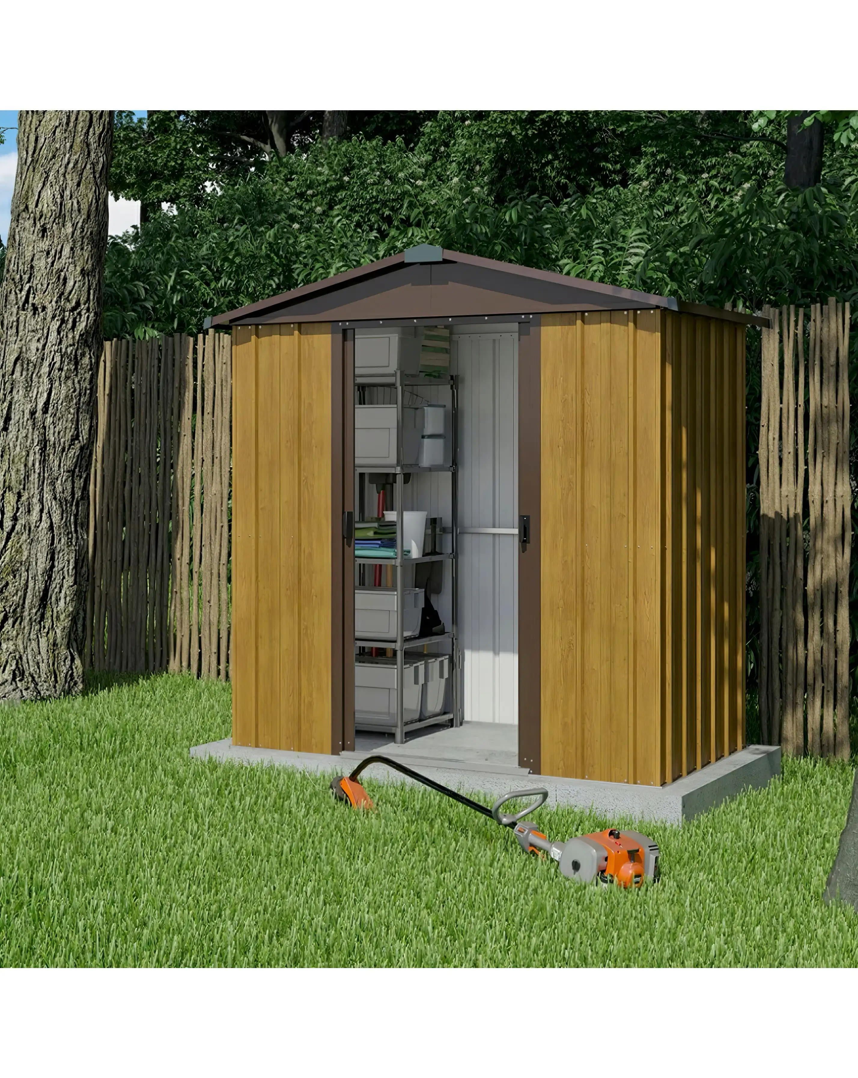 Yardmaster 6x4.5ft Wood Effect Shed