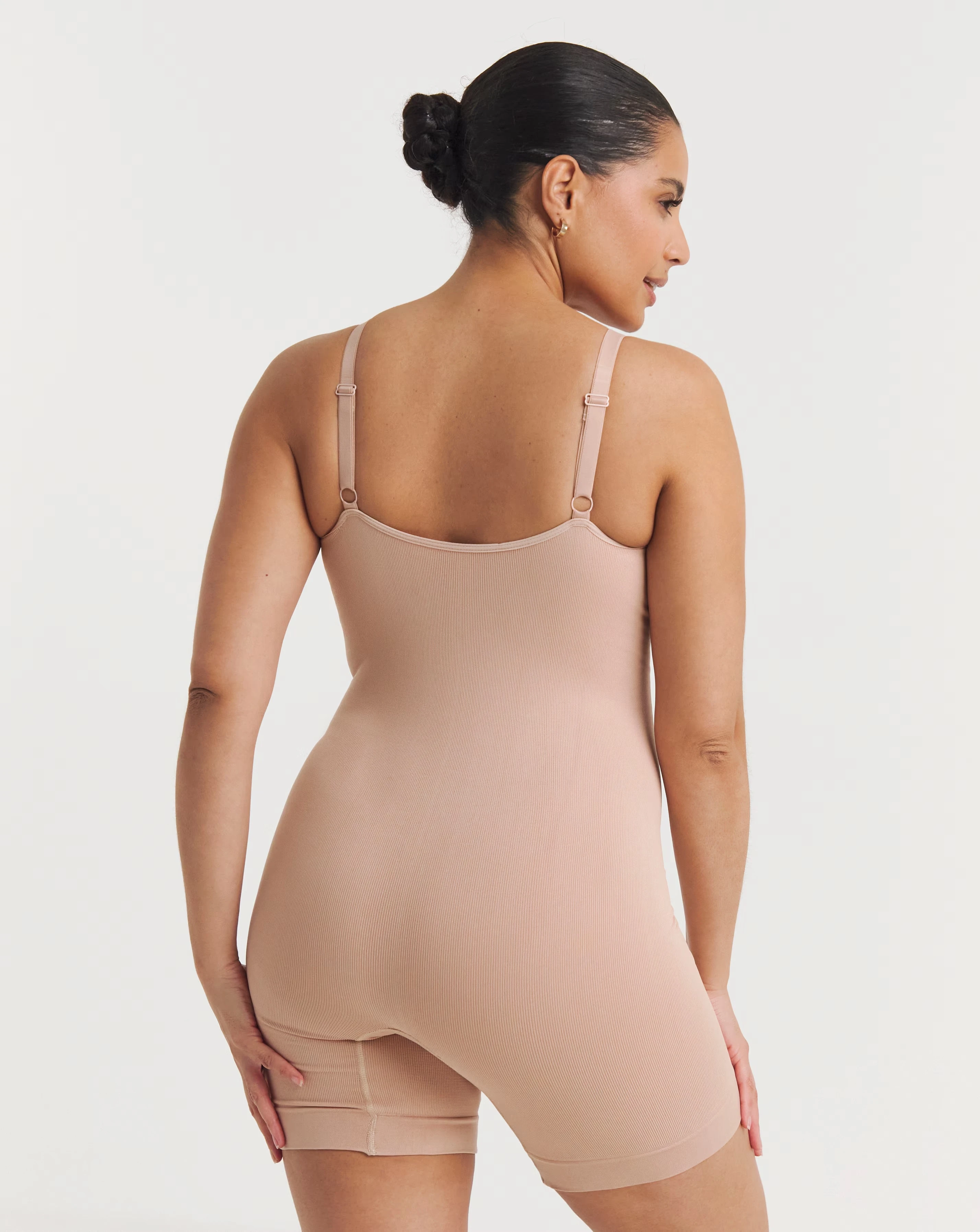 MAGISCULPT Medium Control Seamfree Mid Thigh Bodysuit Almond 3 MAGISCULPT Medium Control Seamfree Mid Thigh Bodysuit Almond