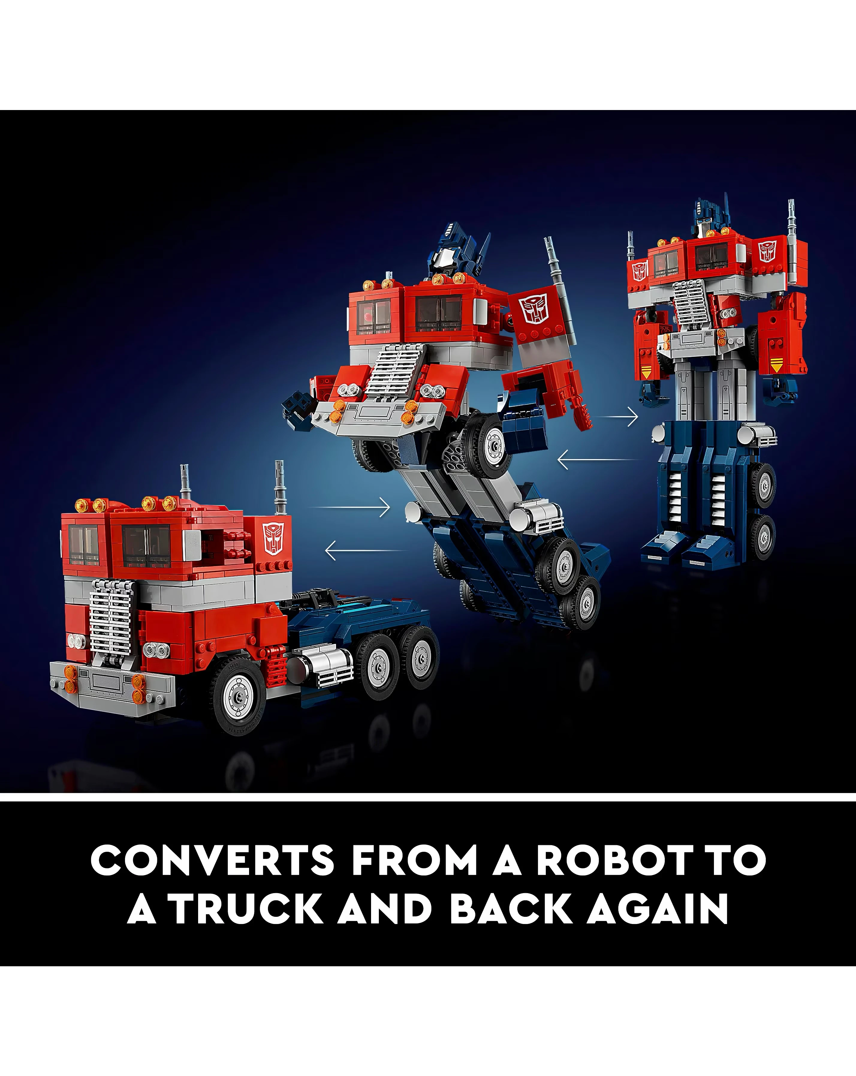 LEGO Icons Optimus Prime, Transformers Robot Model Set 10302 7 LEGO Icons Optimus Prime, Transformers Robot Model Set 10302