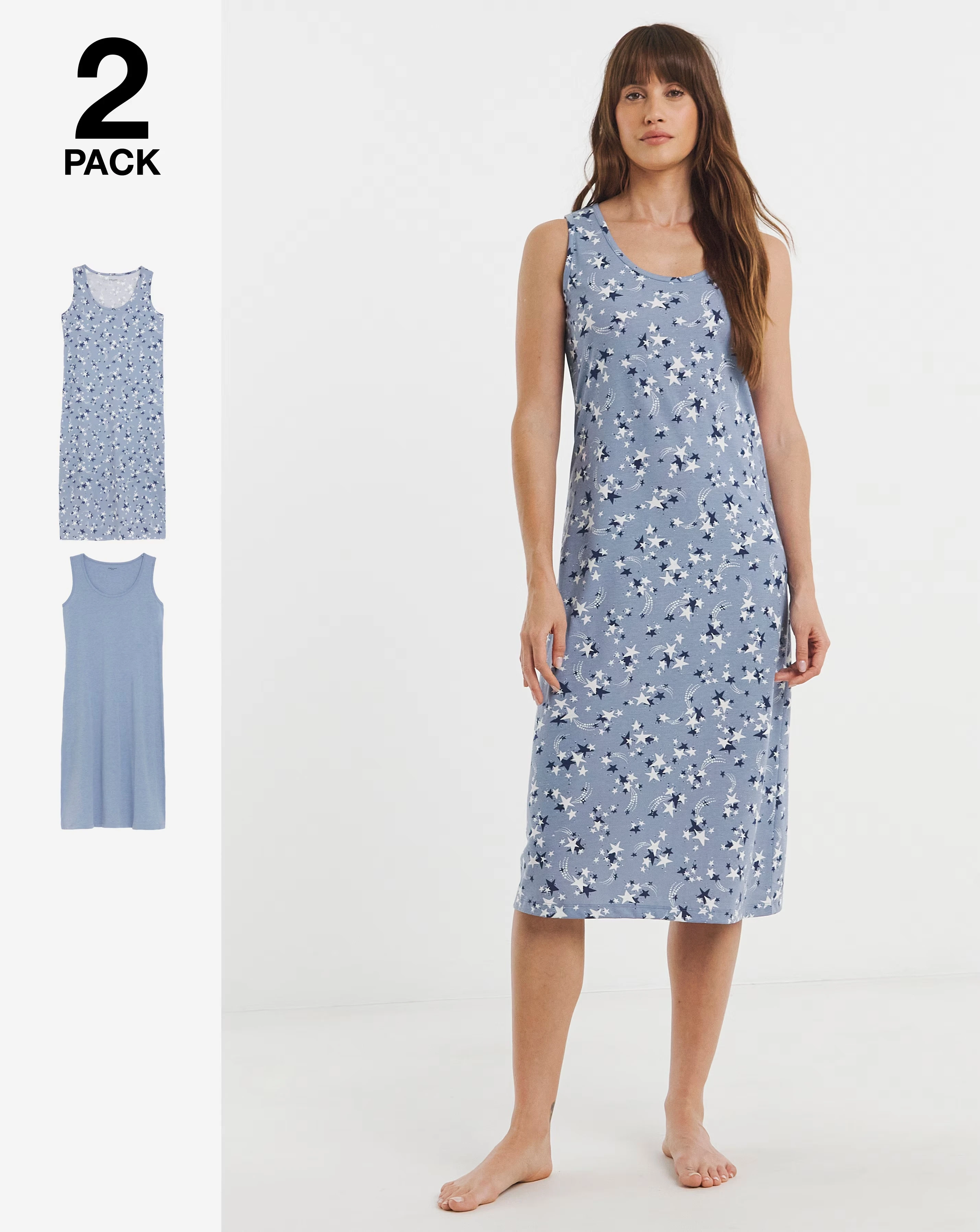 JD Williams (2 Pack) Value Nighties 1 JD Williams (2 Pack) Value Nighties
