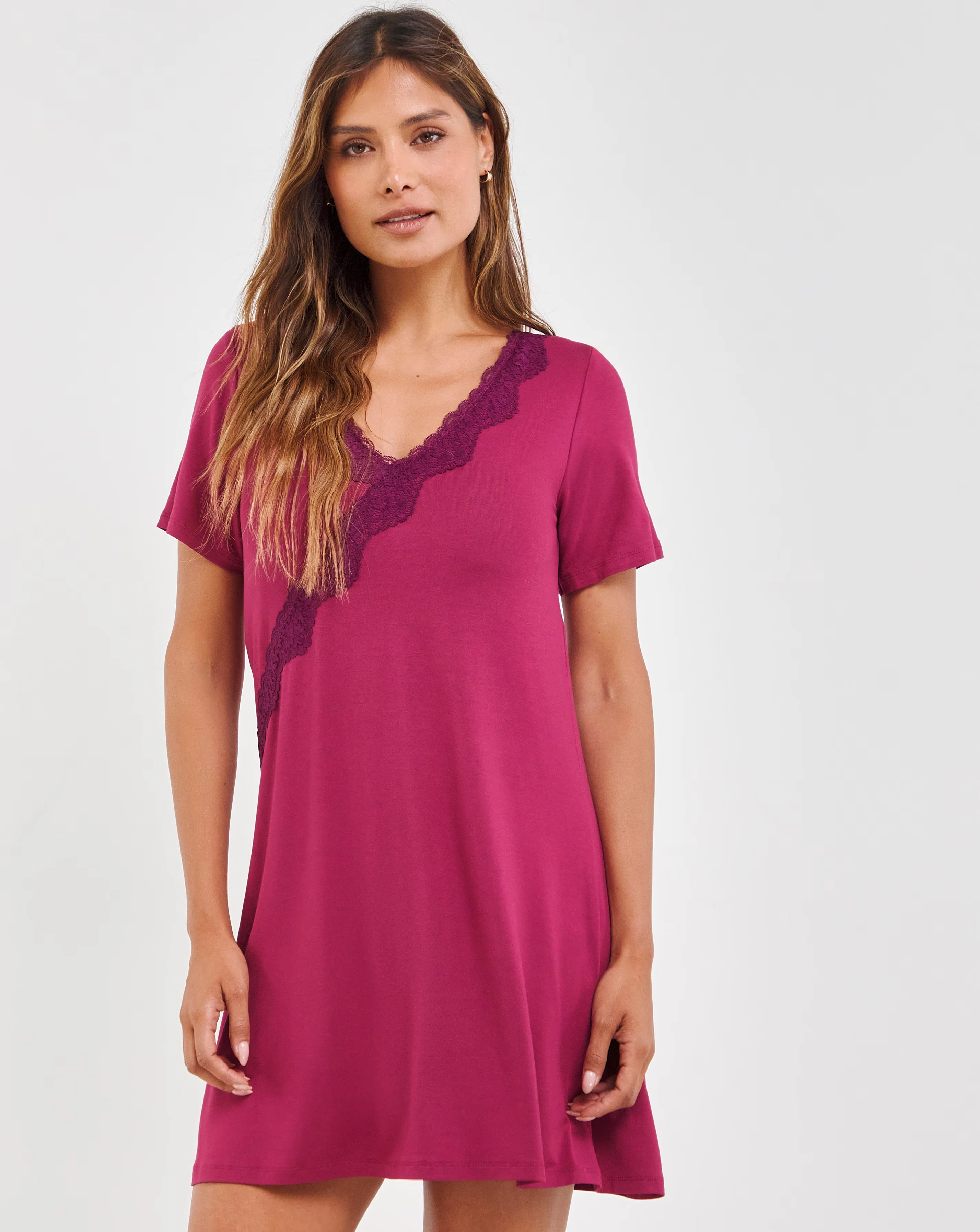 Pretty Secrets Cool Stretch Lace Hidden Support Nightie 1 Pretty Secrets Cool Stretch Lace Hidden Support Nightie