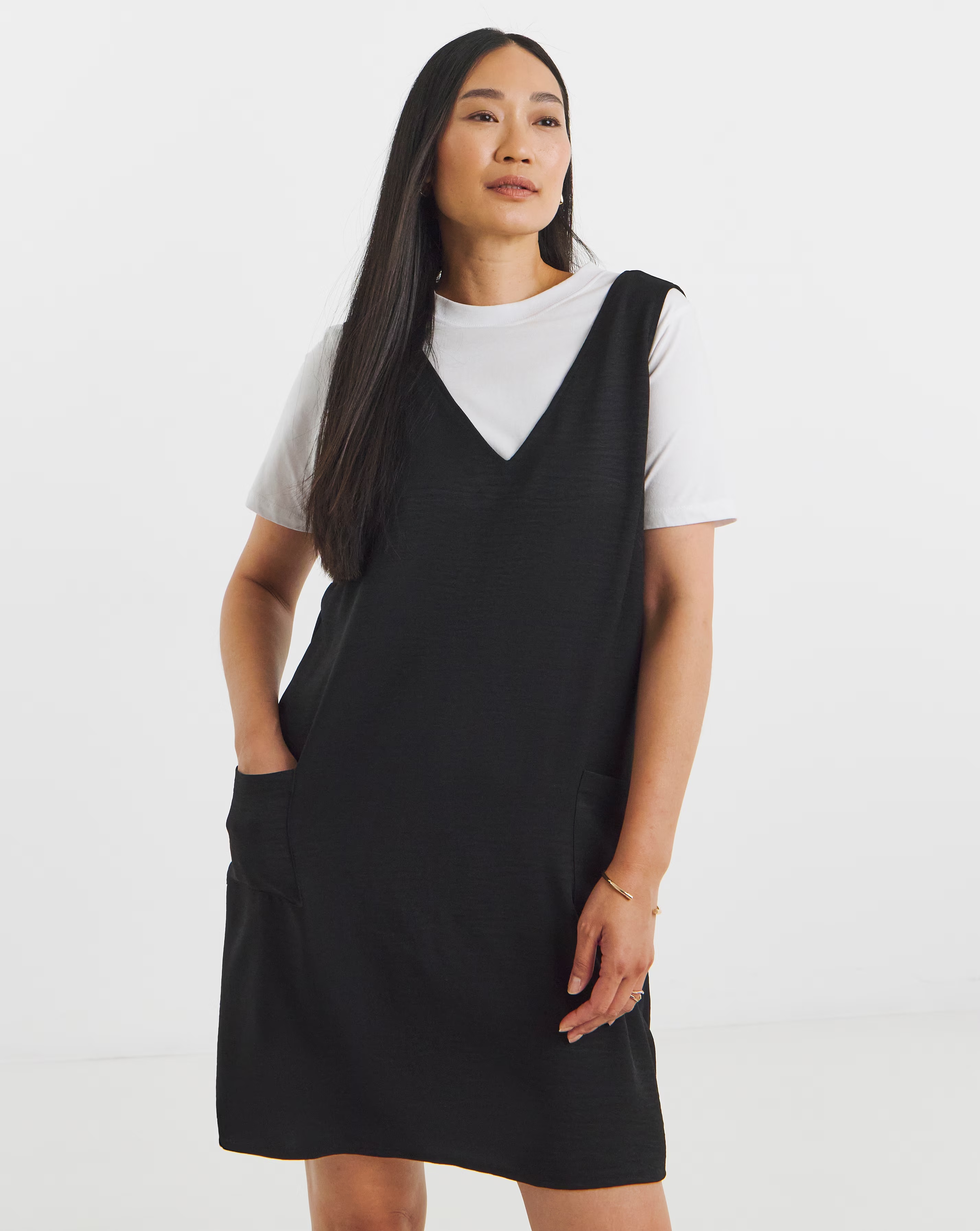 Textured Fabric Apron Dress 1 Textured Fabric Apron Dress