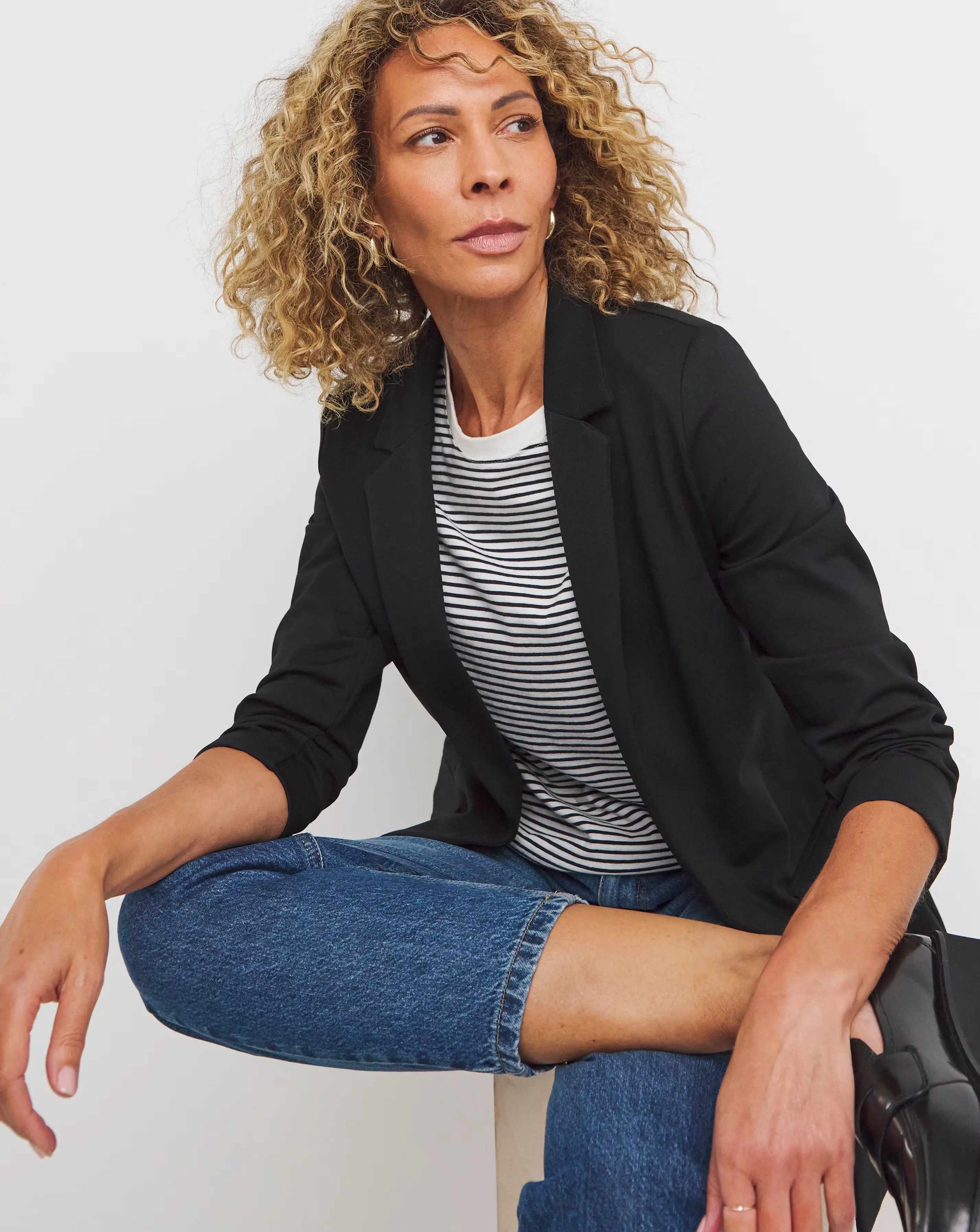 Black Ponte Edge to Edge Blazer 1 Black Ponte Edge to Edge Blazer