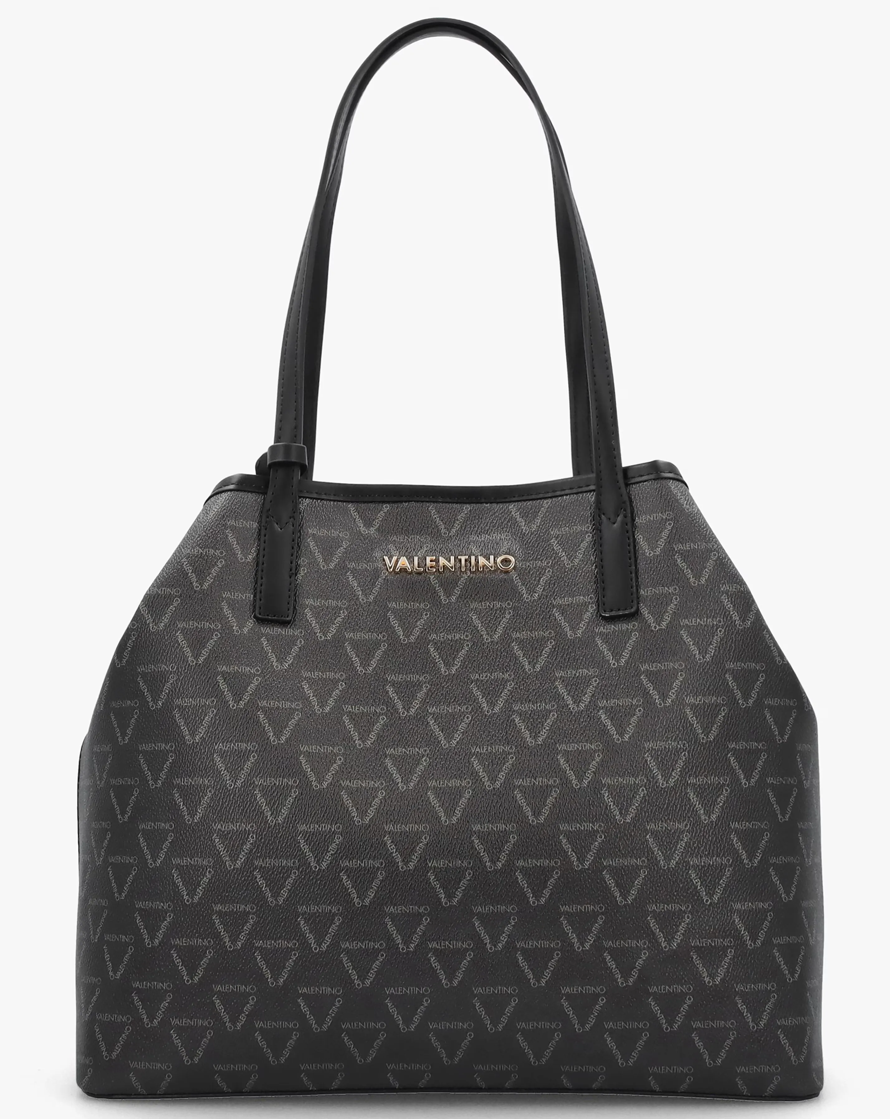 Valentino Bags Lady Black Multi Repeat Logo Shopper Bag 1 Valentino Bags Lady Black Multi Repeat Logo Shopper Bag