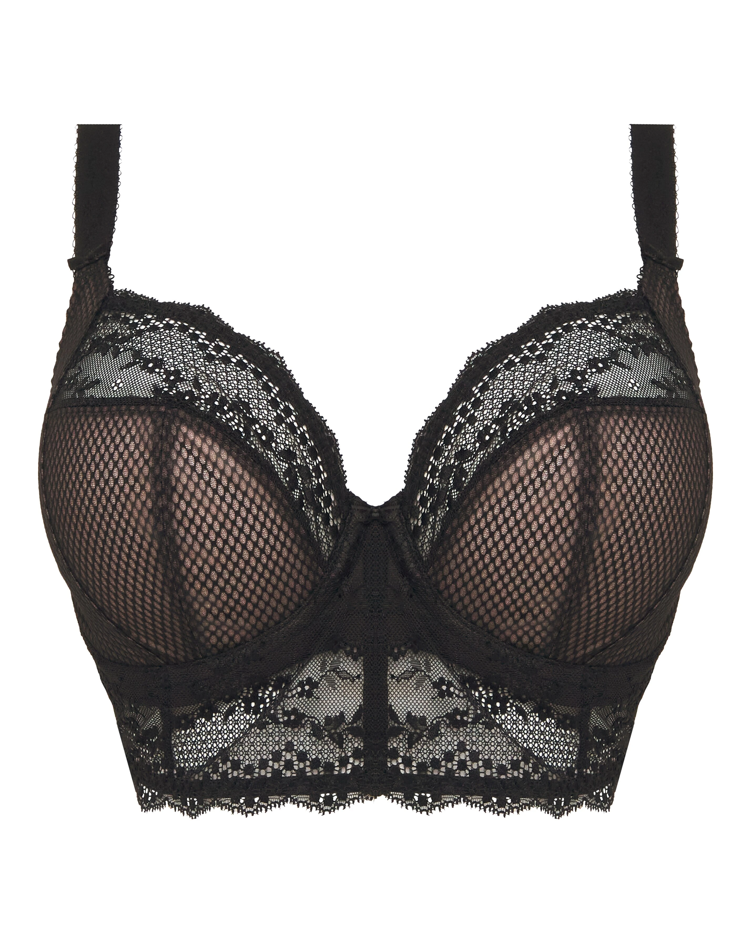 Elomi Charley Wired Longline Bralette Black 2 Elomi Charley Wired Longline Bralette Black