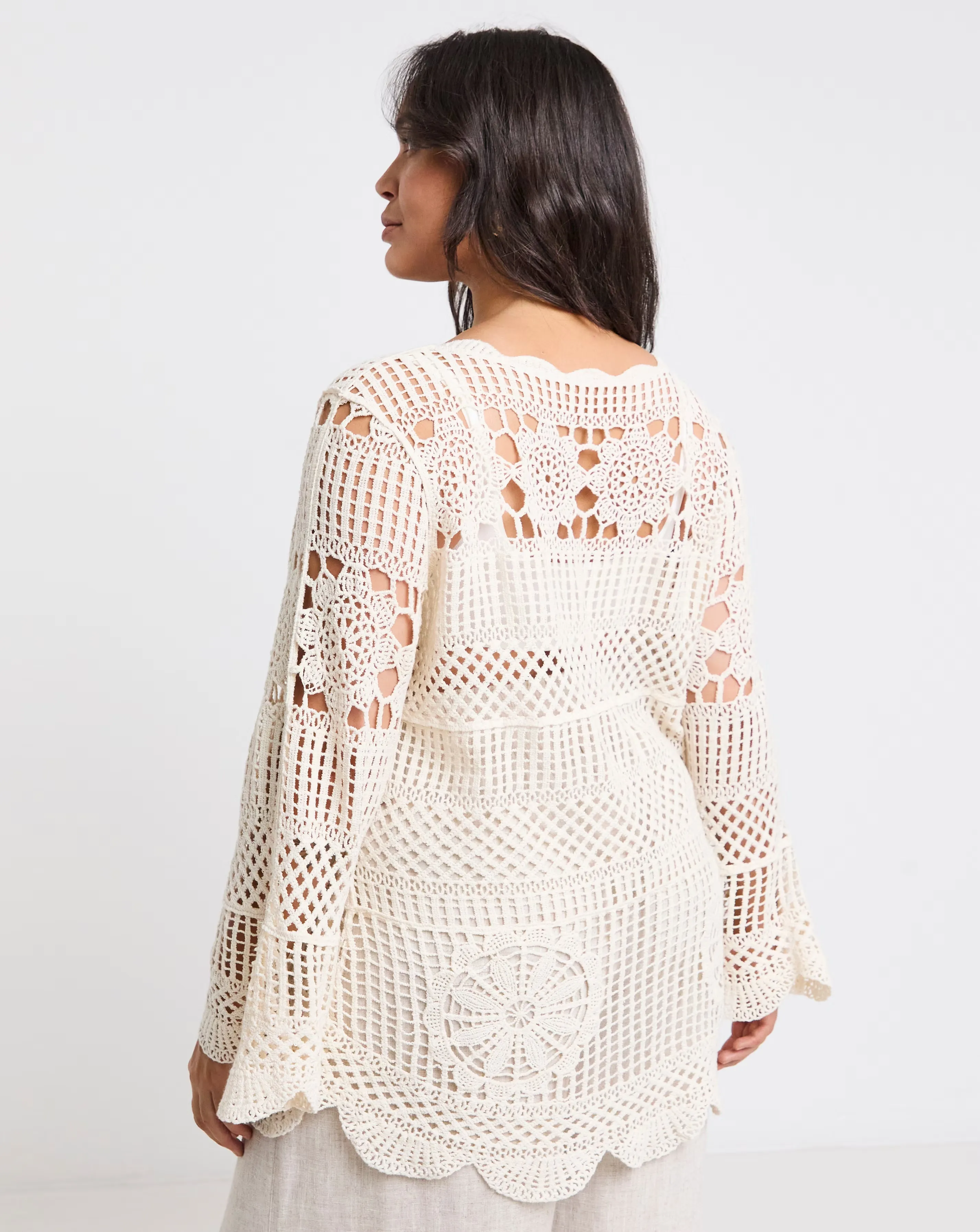 Simply Be Long Sleeve Crochet Smock Tunic 2 Simply Be Long Sleeve Crochet Smock Tunic