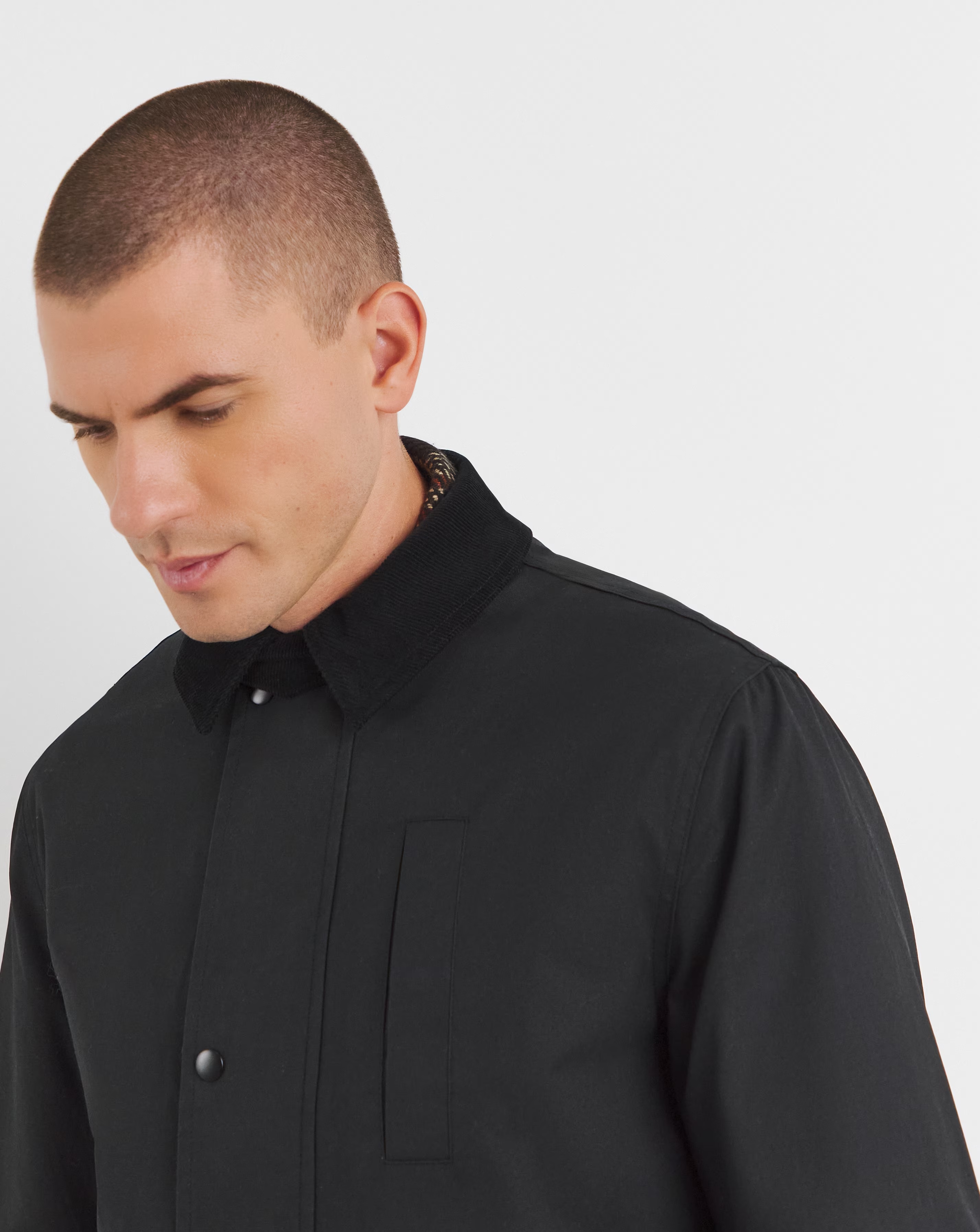 Black Wax Cord Collar Jacket 3 Black Wax Cord Collar Jacket