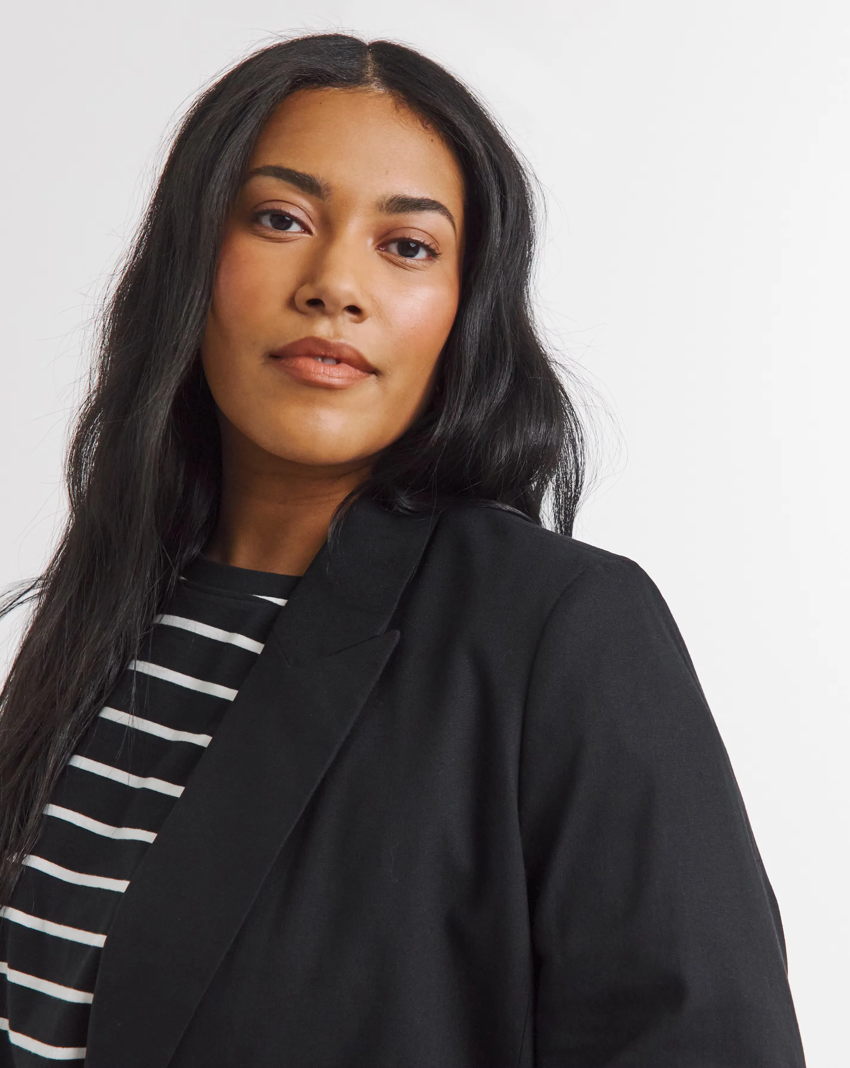Simply Be Black Relaxed Linen Blend Blazer 3 Simply Be Black Relaxed Linen Blend Blazer