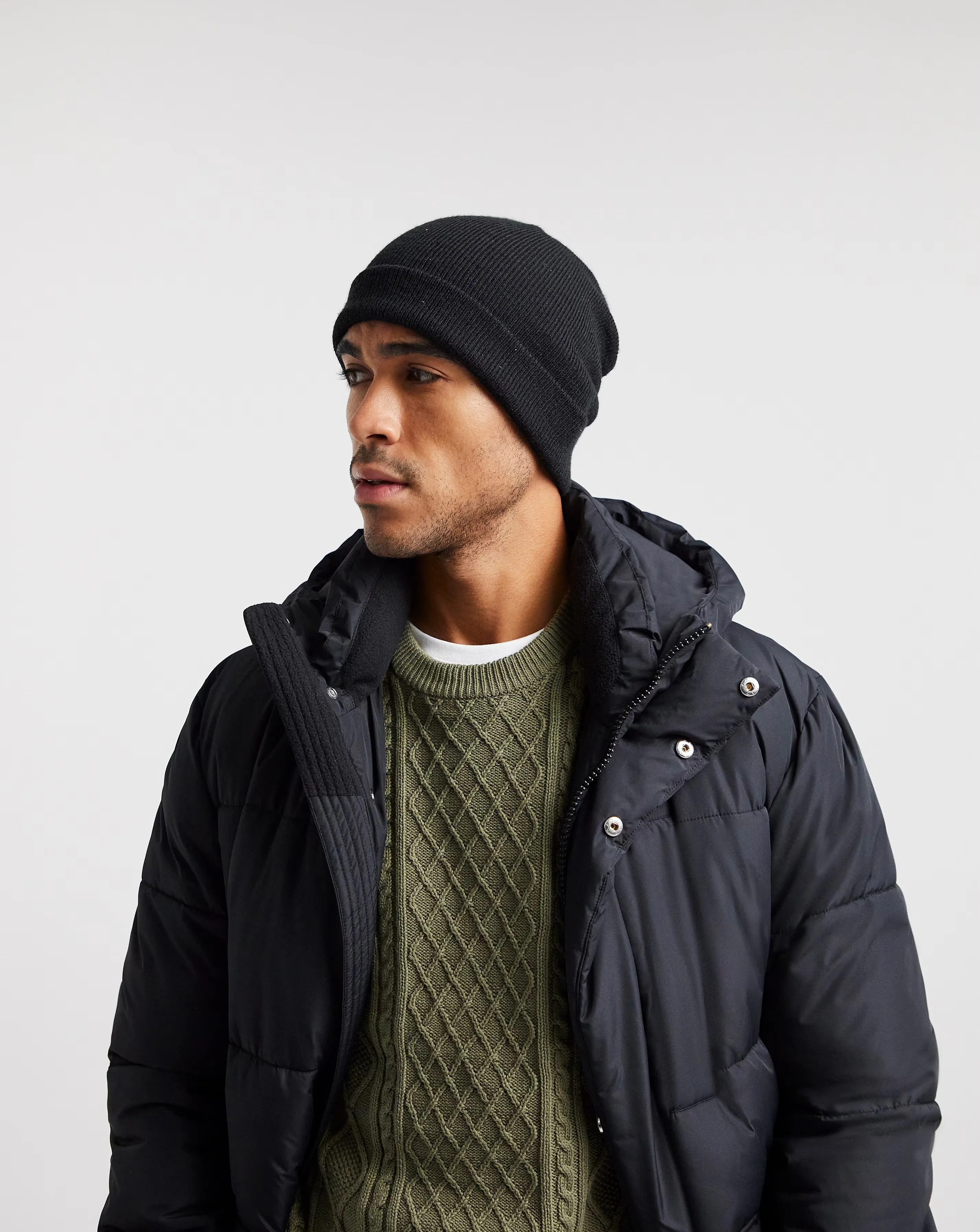 Black Longline Padded Coat 4 Black Longline Padded Coat