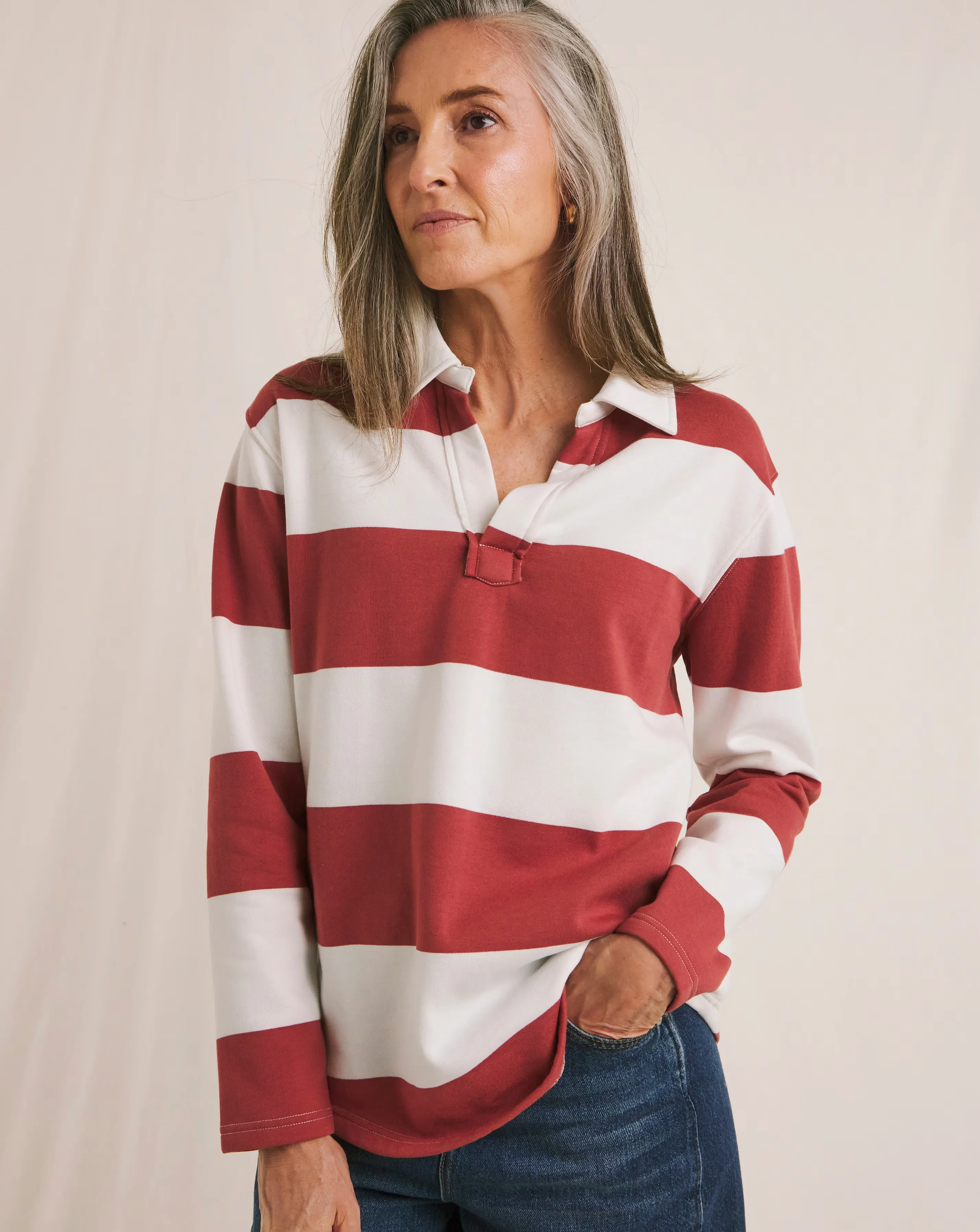 Julipa Pure Cotton Rugby Sweatshirt Top 1 Julipa Pure Cotton Rugby Sweatshirt Top