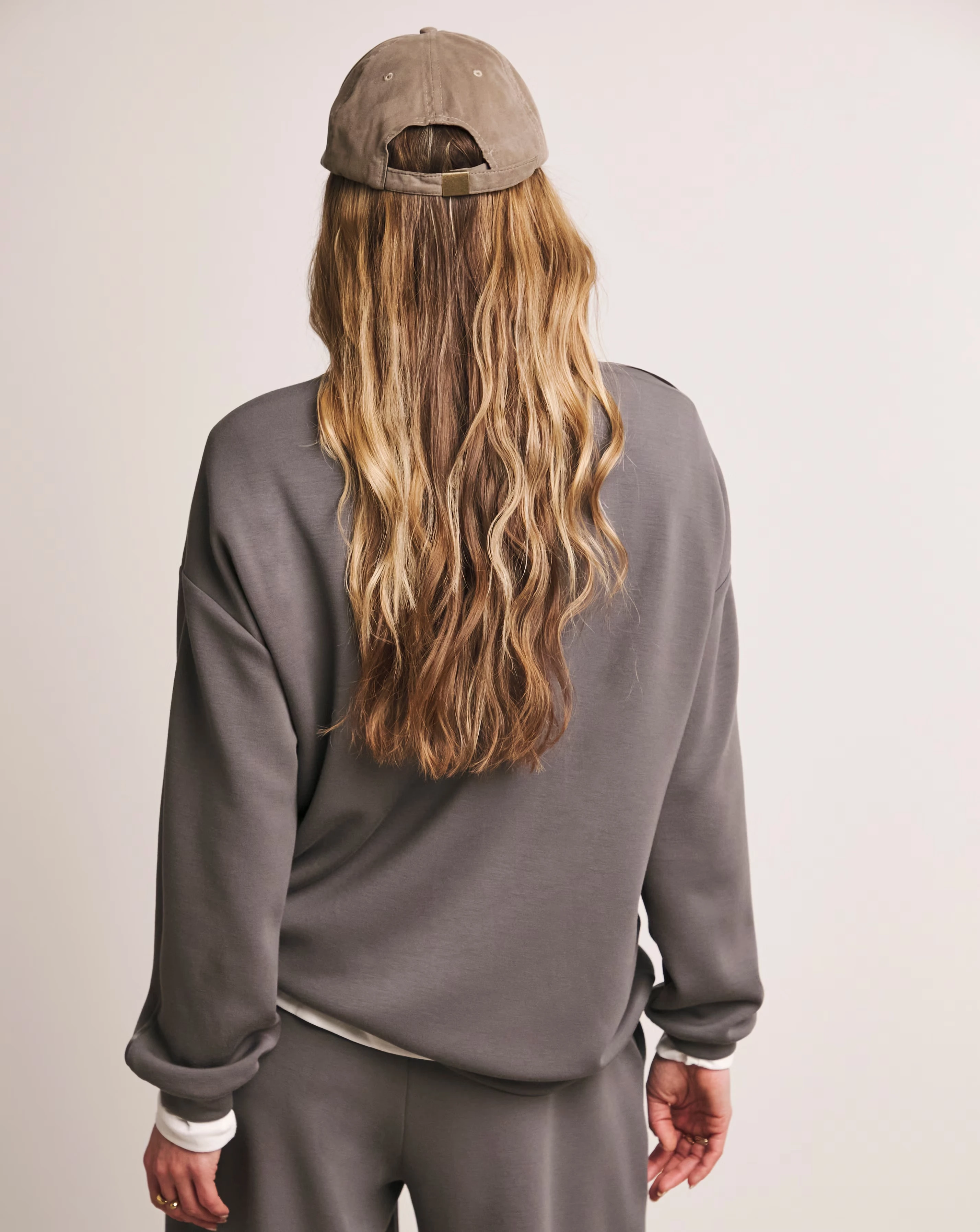 Anthology Pewter Satin Stripe Sweatshirt 4 Anthology Pewter Satin Stripe Sweatshirt