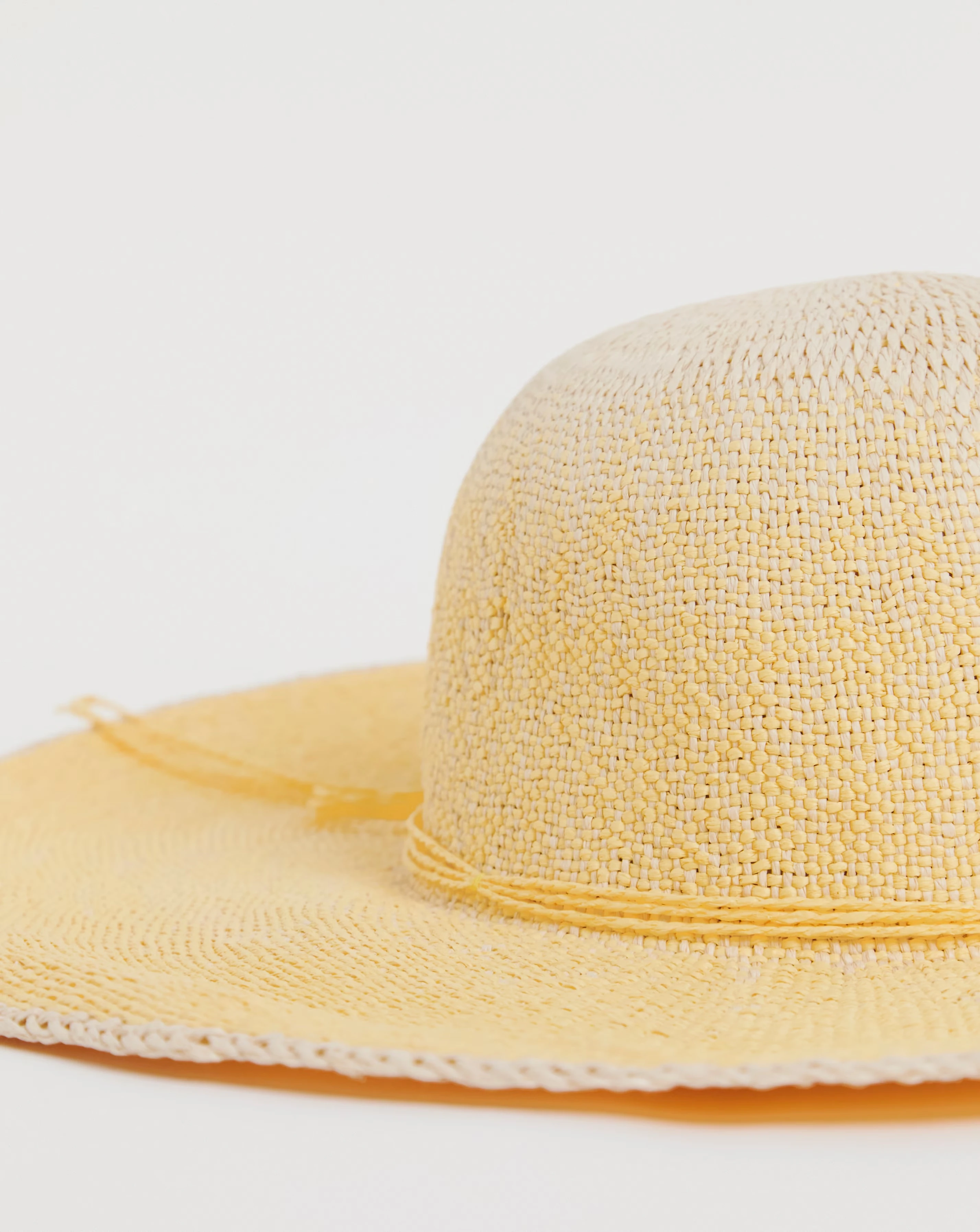Lemon Ombre Wide Brim Straw Hat 4 Lemon Ombre Wide Brim Straw Hat