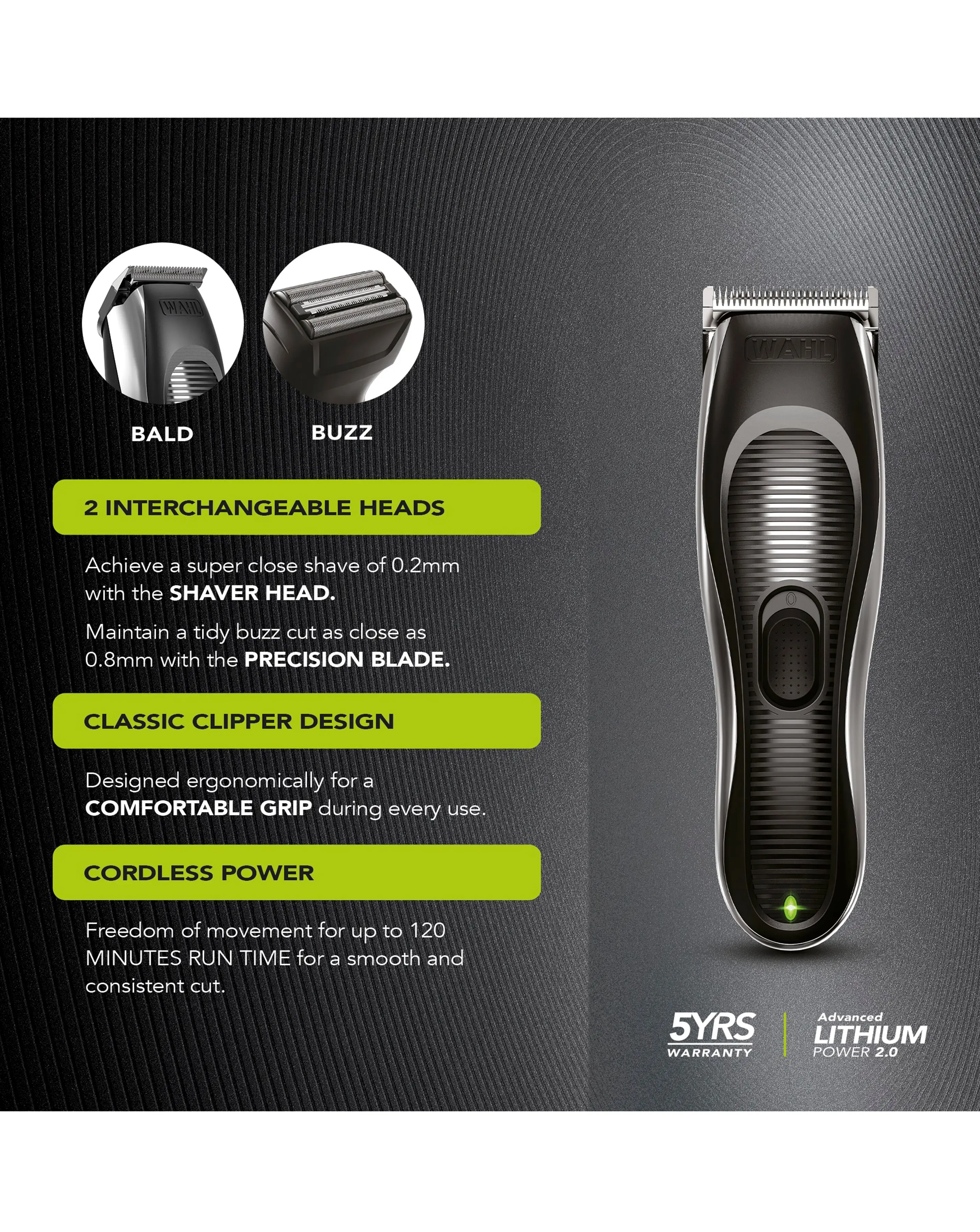 Wahl Bald & Buzz Cut Clipper Kit 4 Wahl Bald & Buzz Cut Clipper Kit