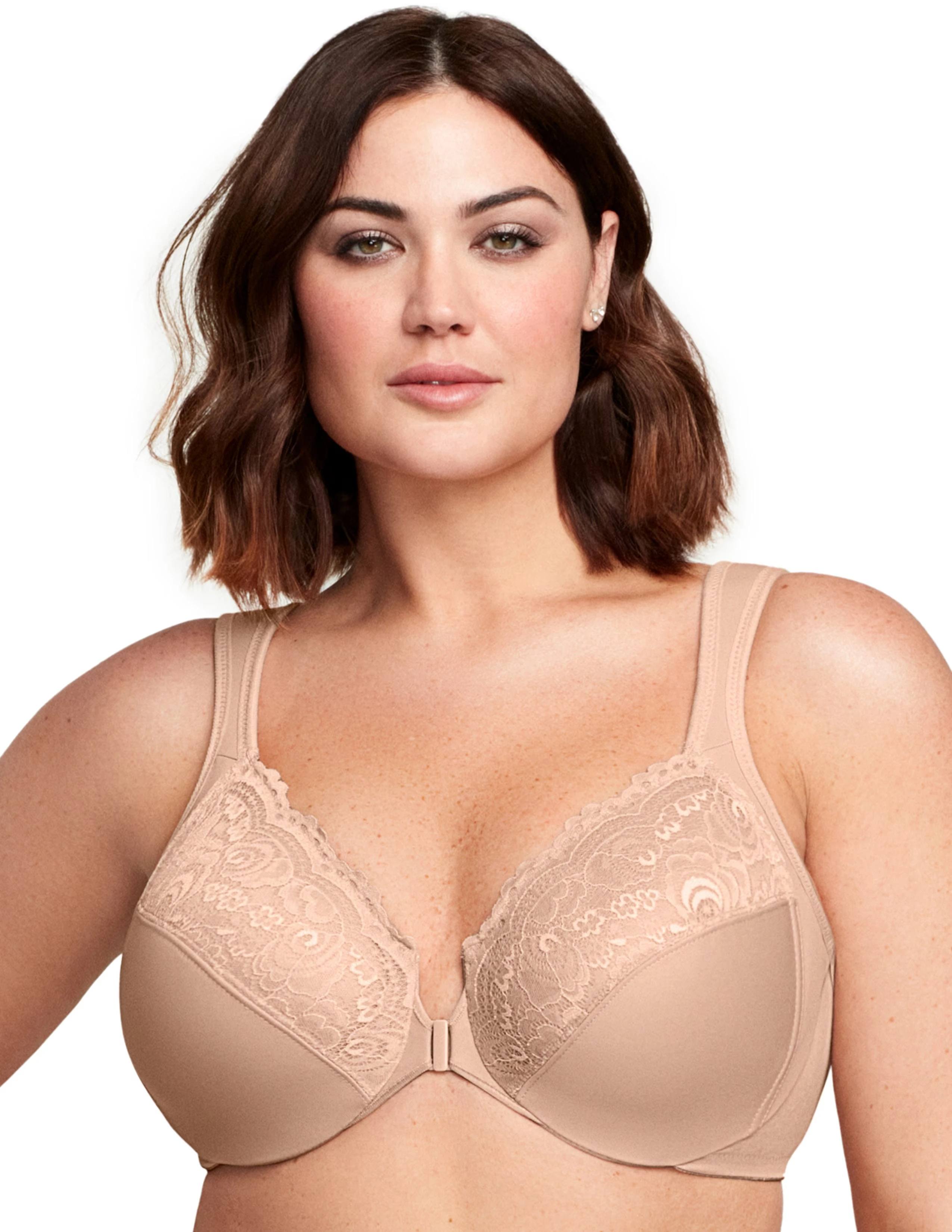 Glamorise Plus Size WonderWire Front-Fastening Bra 1245 1 Glamorise Plus Size WonderWire Front-Fastening Bra 1245