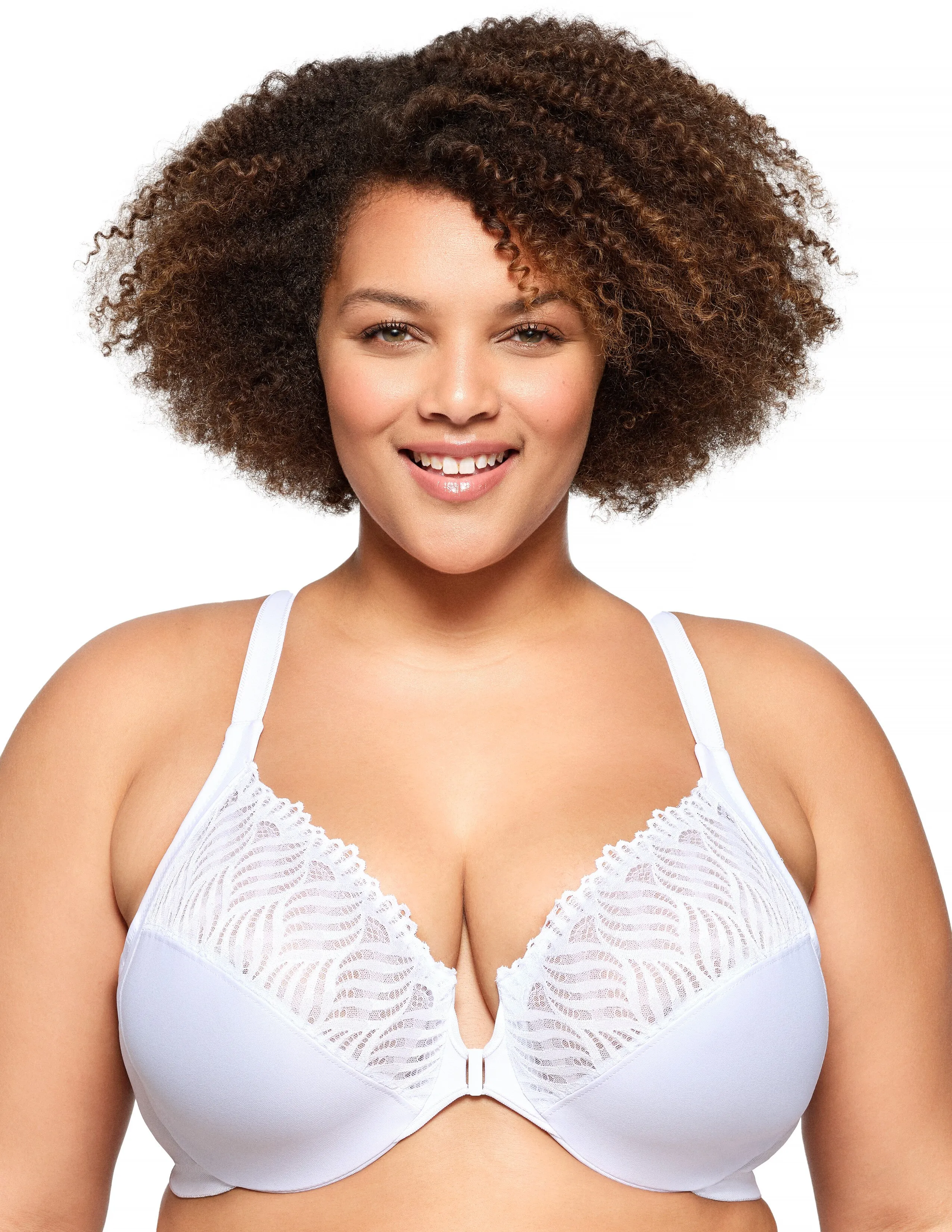 Glamorise Plus Size Front-Fastening T-Back WonderWire 1246 1 Glamorise Plus Size Front-Fastening T-Back WonderWire 1246