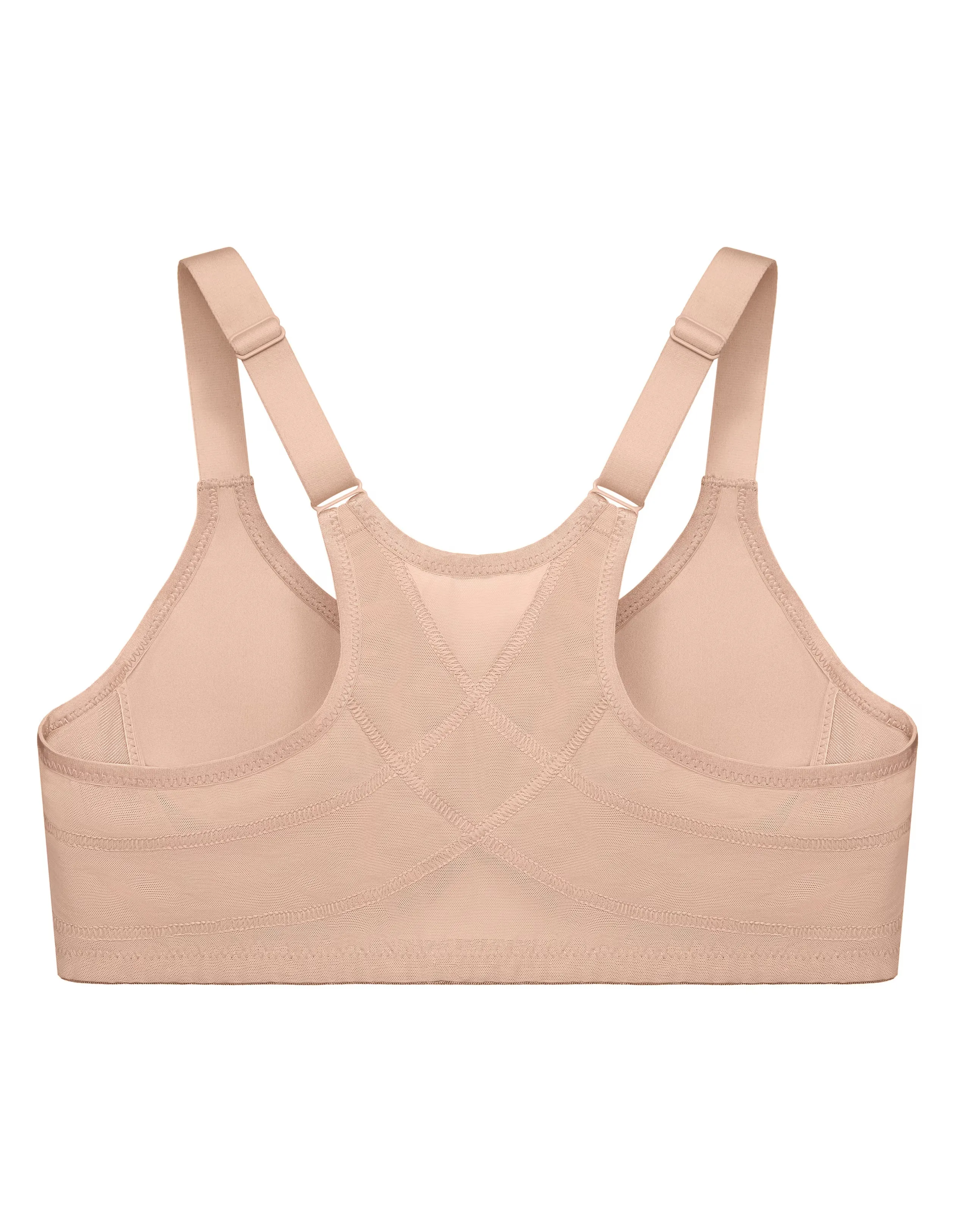 Glamorise Plus Size WonderWire Posture Back Front-Fastening Bra 9265 6 Glamorise Plus Size WonderWire Posture Back Front-Fastening Bra 9265