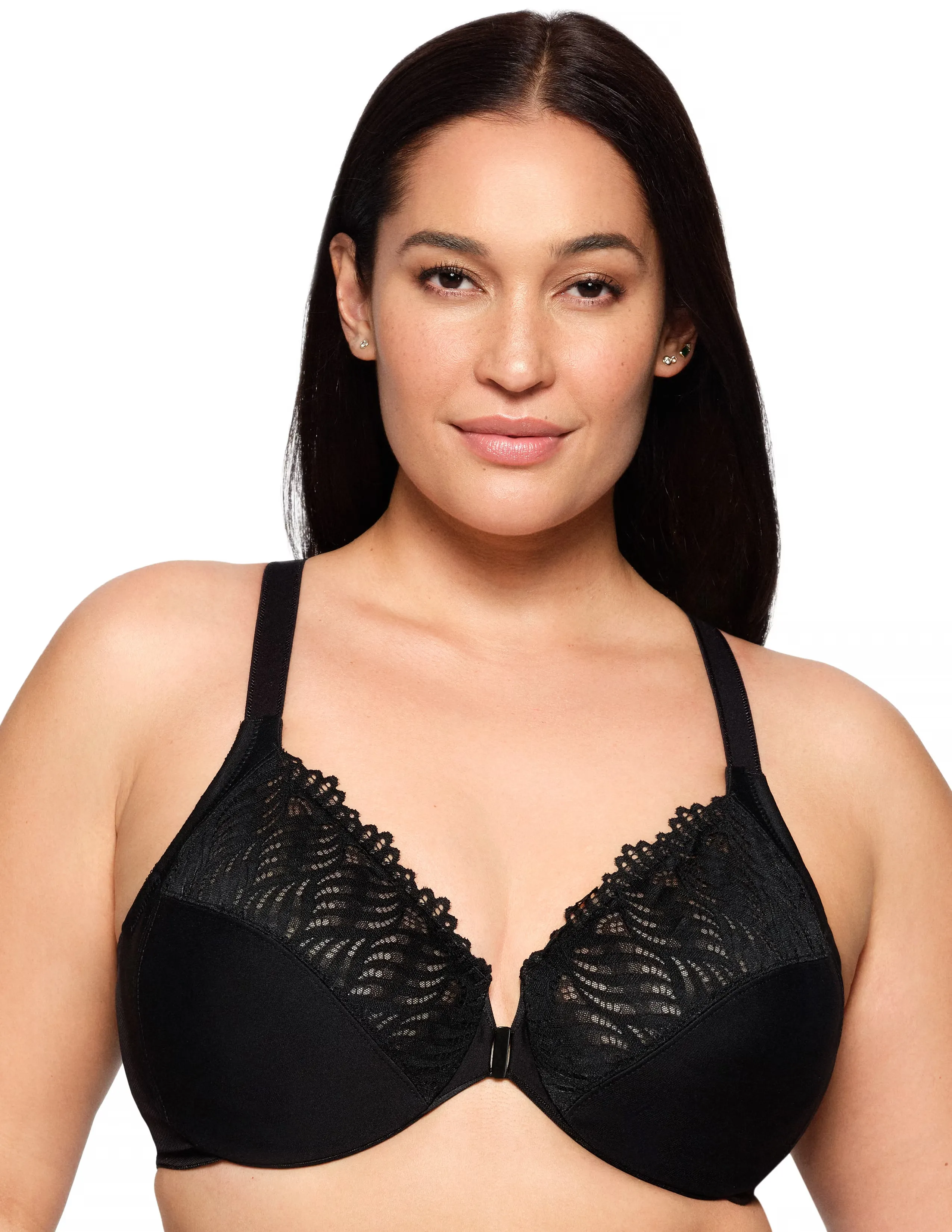 Glamorise Plus Size Front-Fastening T-Back WonderWire 1246 1 Glamorise Plus Size Front-Fastening T-Back WonderWire 1246