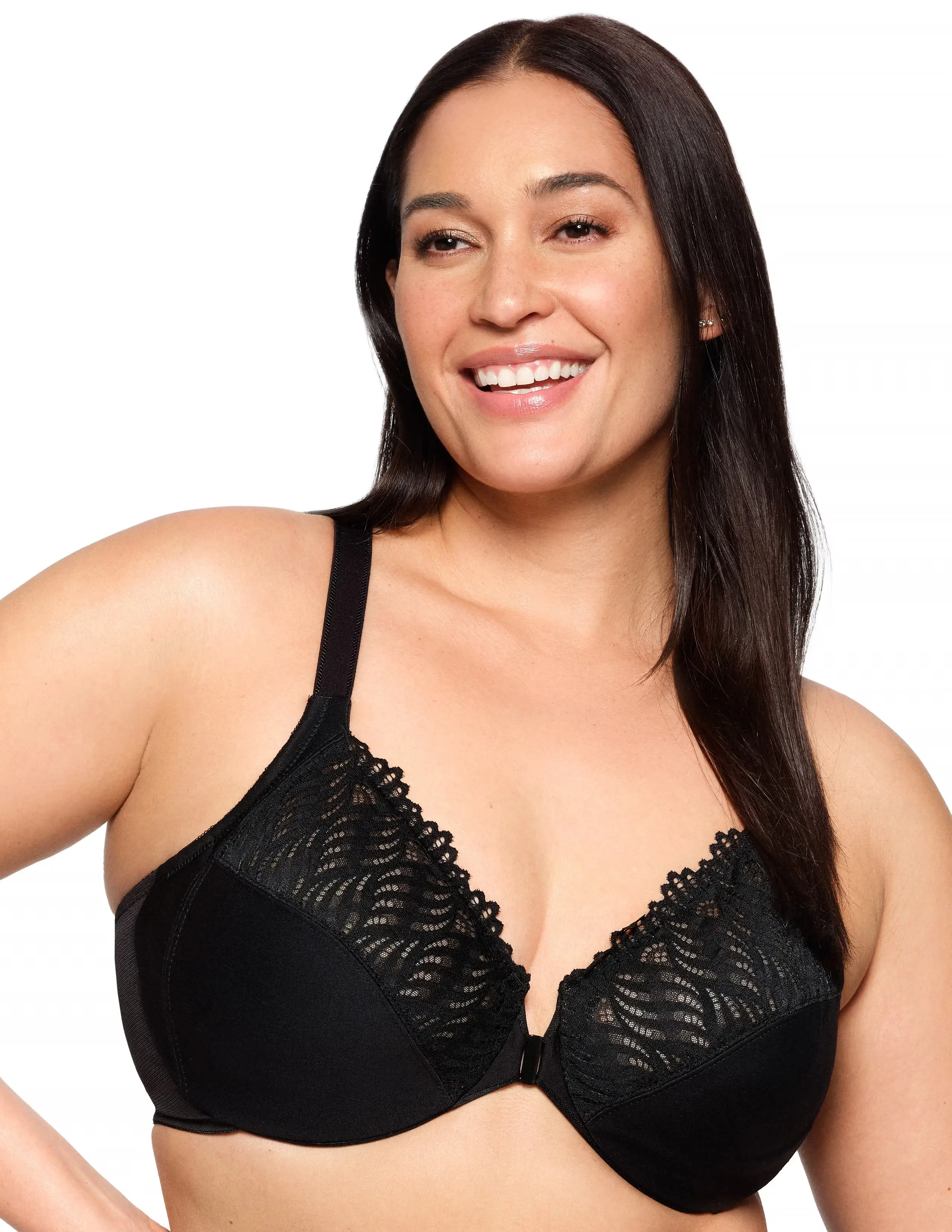 Glamorise Plus Size Front-Fastening T-Back WonderWire 1246 4 Glamorise Plus Size Front-Fastening T-Back WonderWire 1246