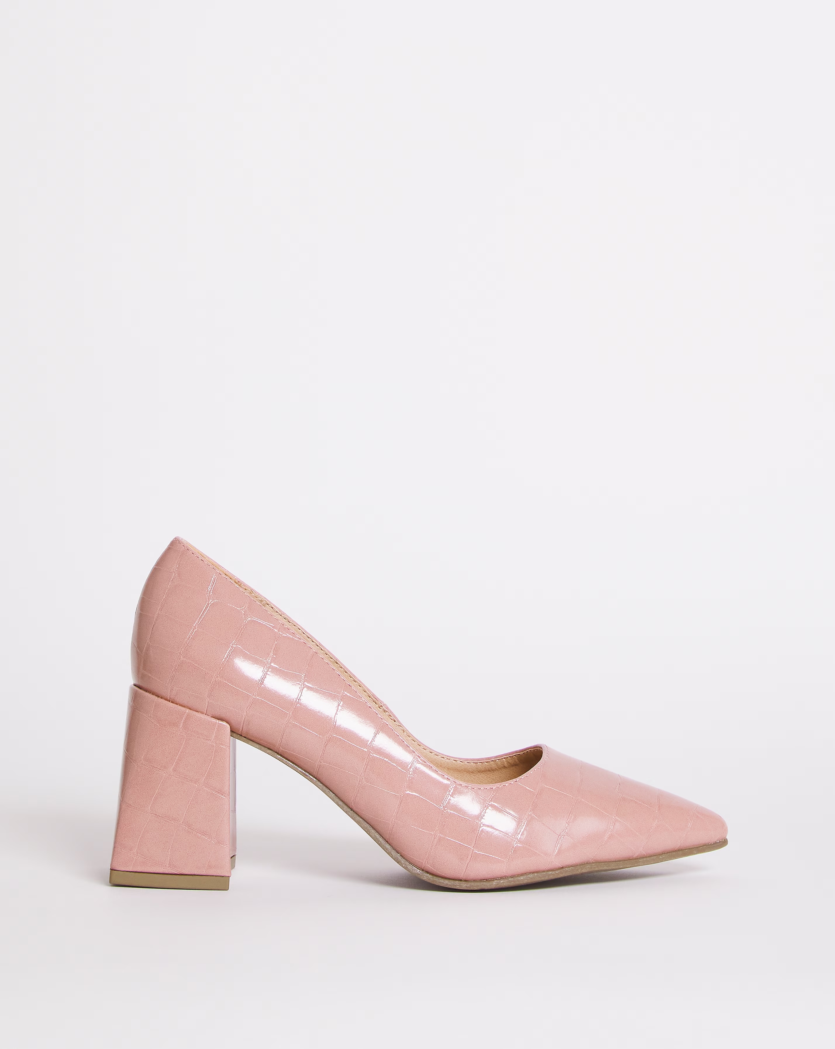 Croc Heeled Shoe - Wide Fit (E) 1 Croc Heeled Shoe - Wide Fit (E)