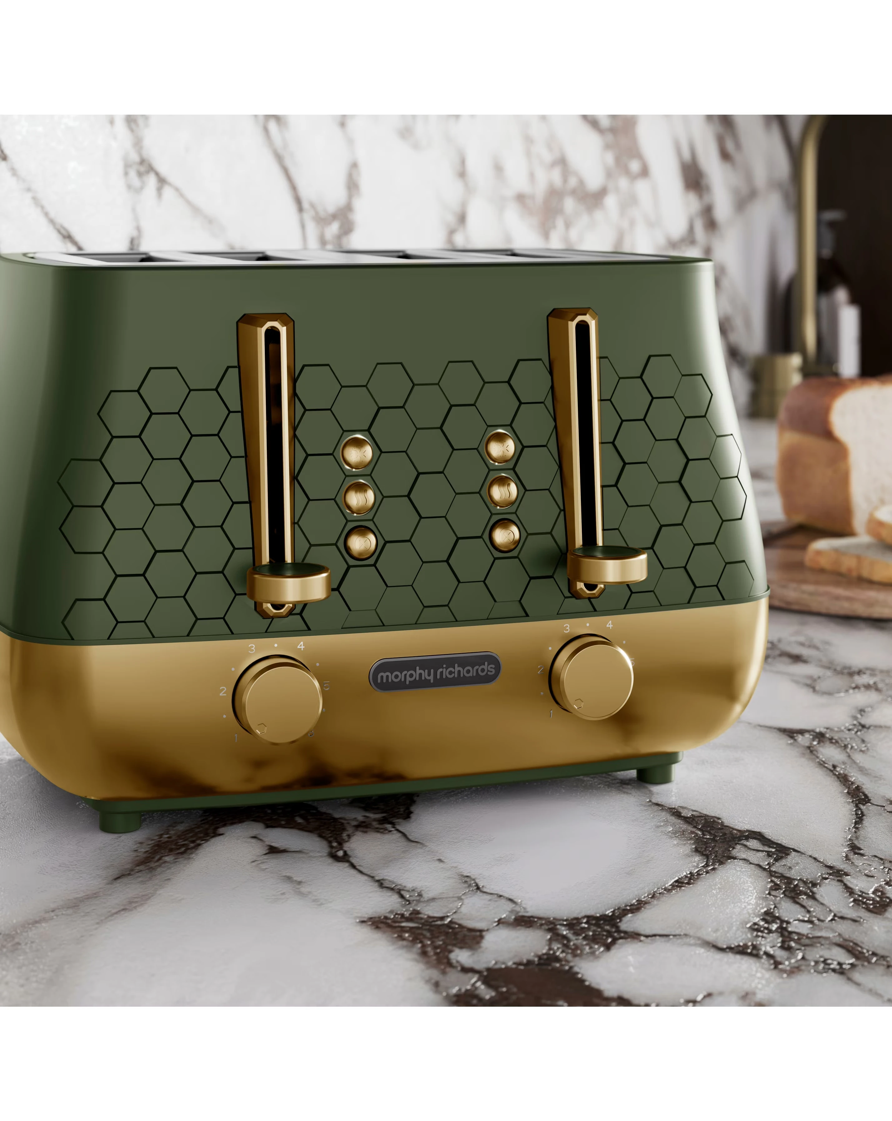 Morphy Richards Cassini 4 Slice Toaster - Olivine 5 Morphy Richards Cassini 4 Slice Toaster - Olivine